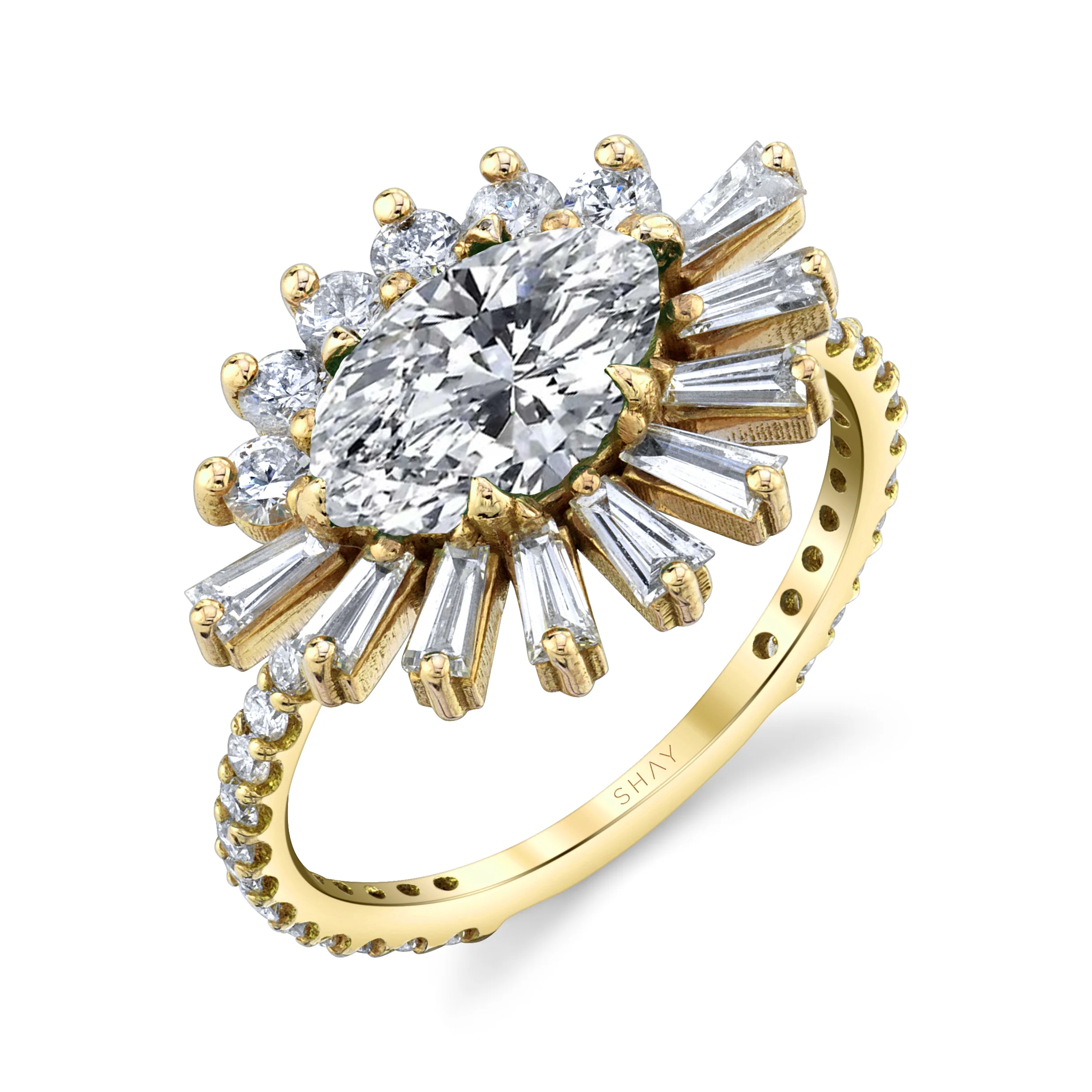 DIAMOND EVIL EYE PINKY RING - Image 3