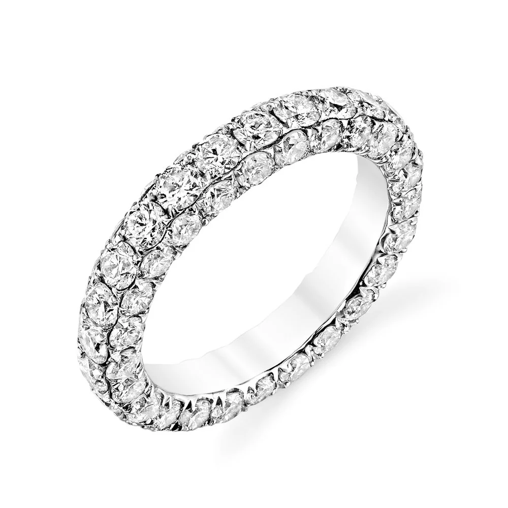 DIAMOND 3 SIDED ETERNITY BAND - Image 4