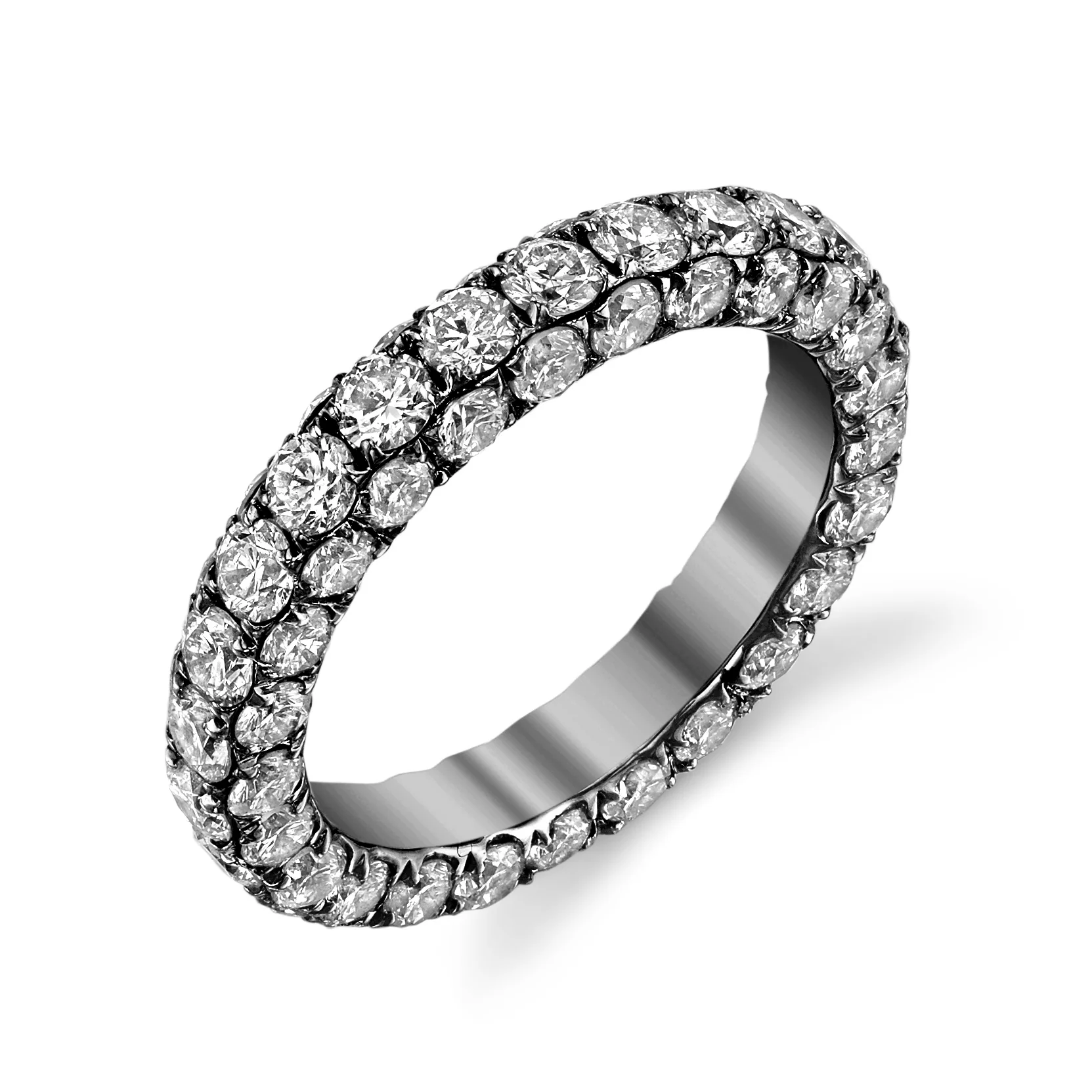 DIAMOND 3 SIDED ETERNITY BAND - Image 5