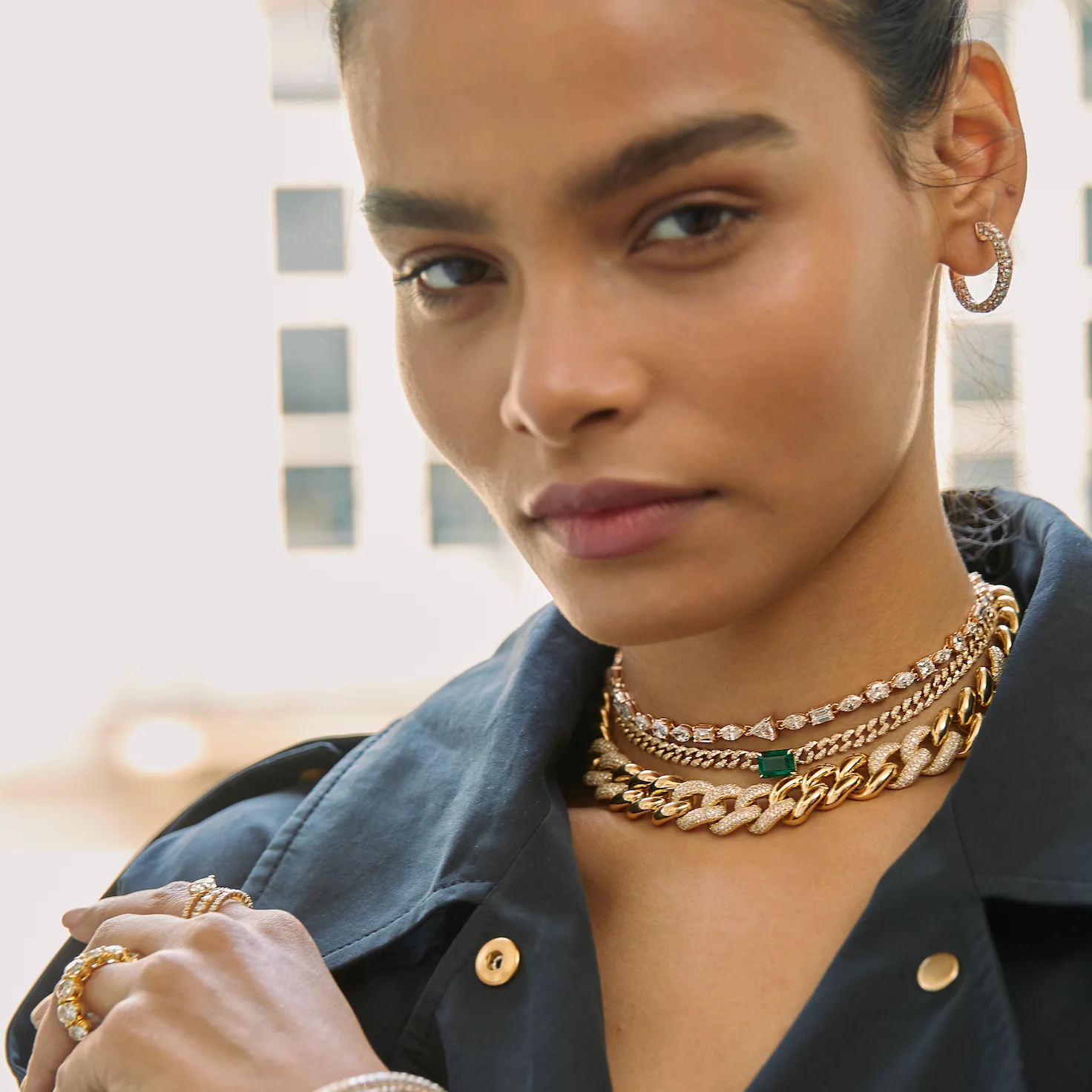 DIAMOND 3 SIDED HOOPS - Image 6