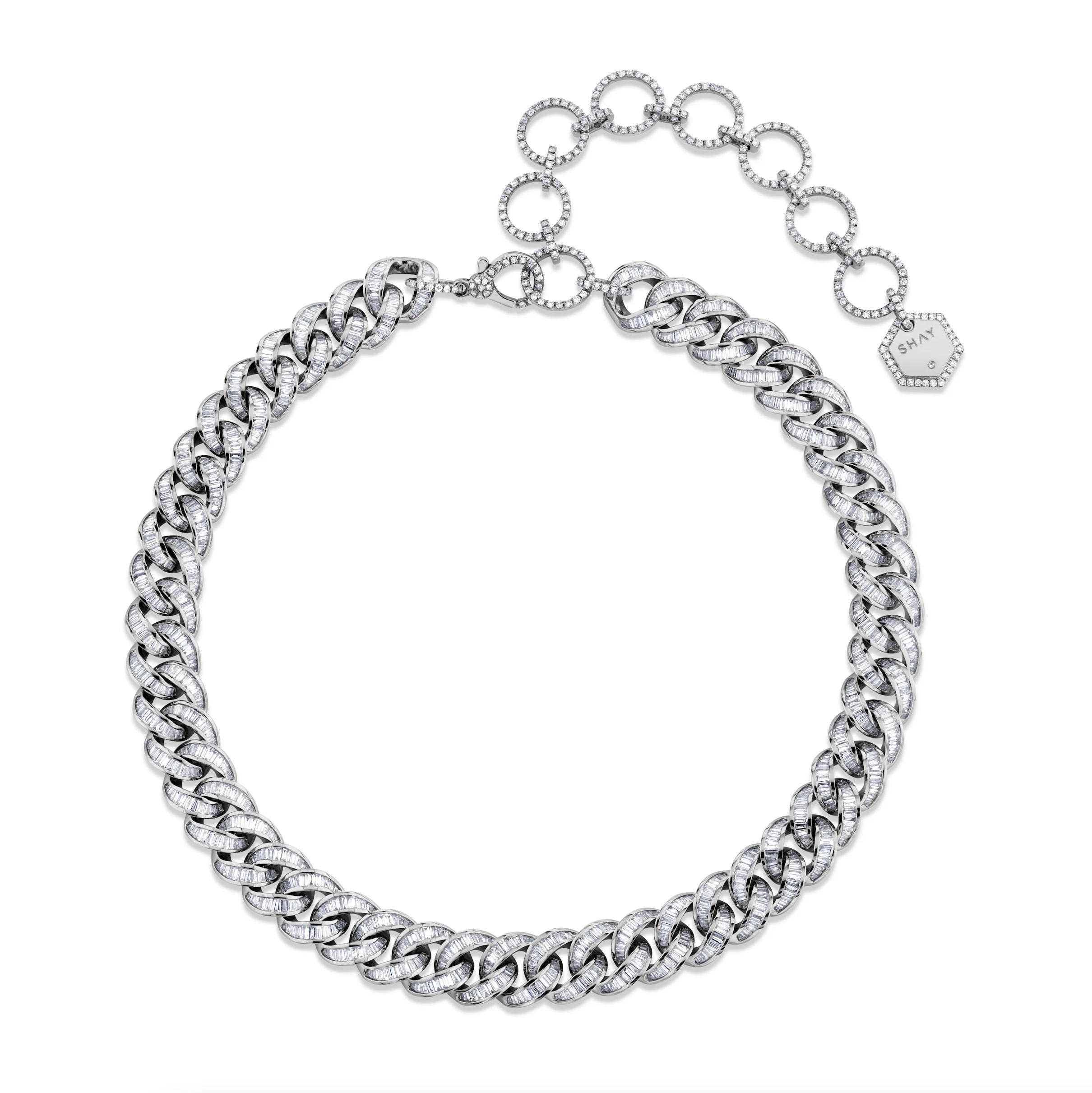 DIAMOND BAGUETTE ESSENTIAL LINK NECKLACE - Image 3