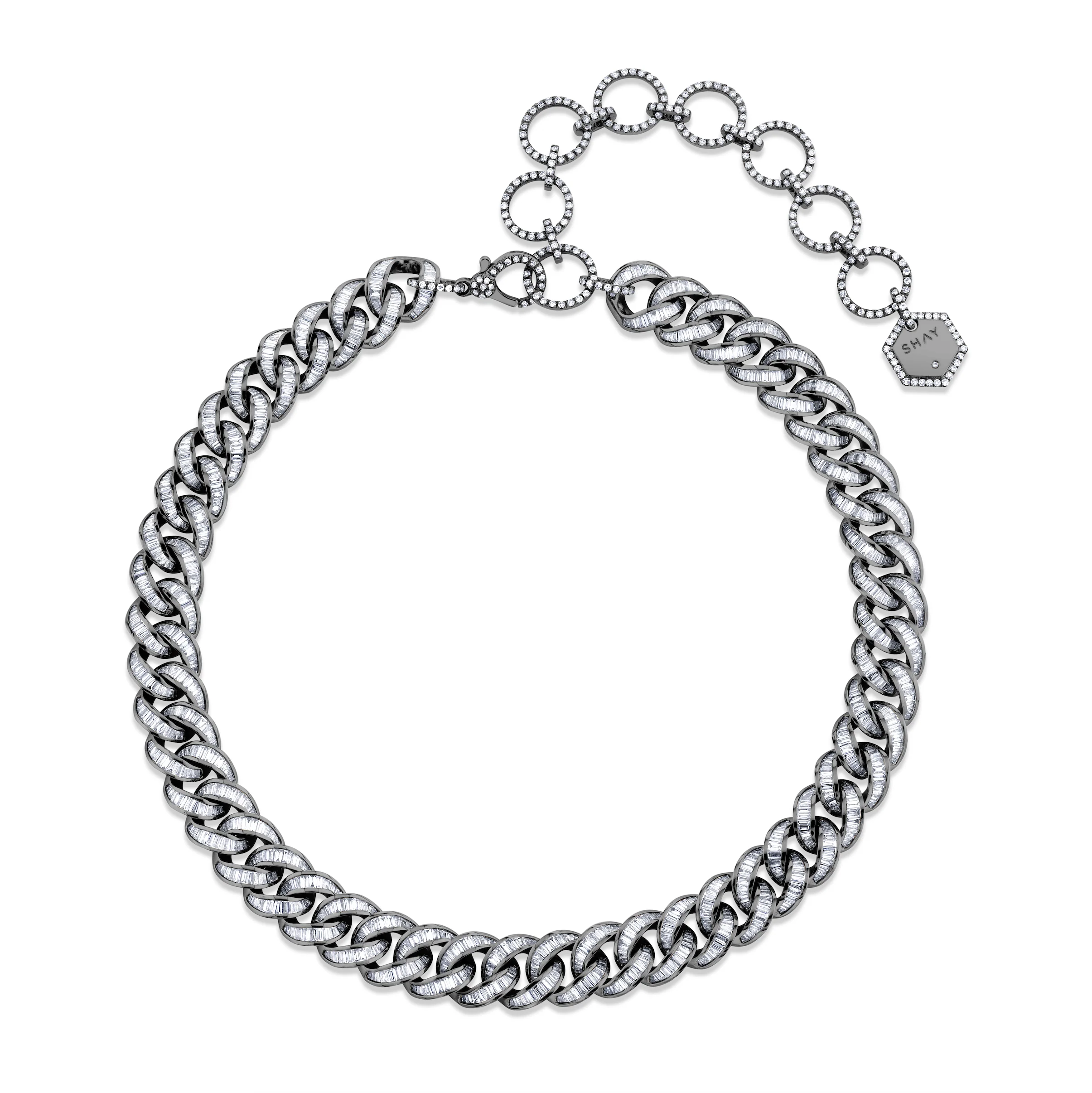 DIAMOND BAGUETTE ESSENTIAL LINK NECKLACE - Image 5