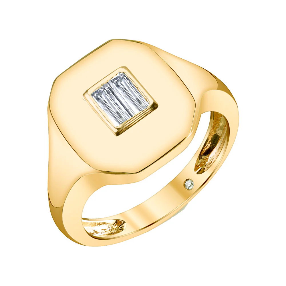 DIAMOND BAGUETTE PINKY RING - Image 3