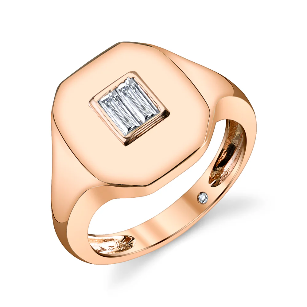 DIAMOND BAGUETTE PINKY RING - Image 4