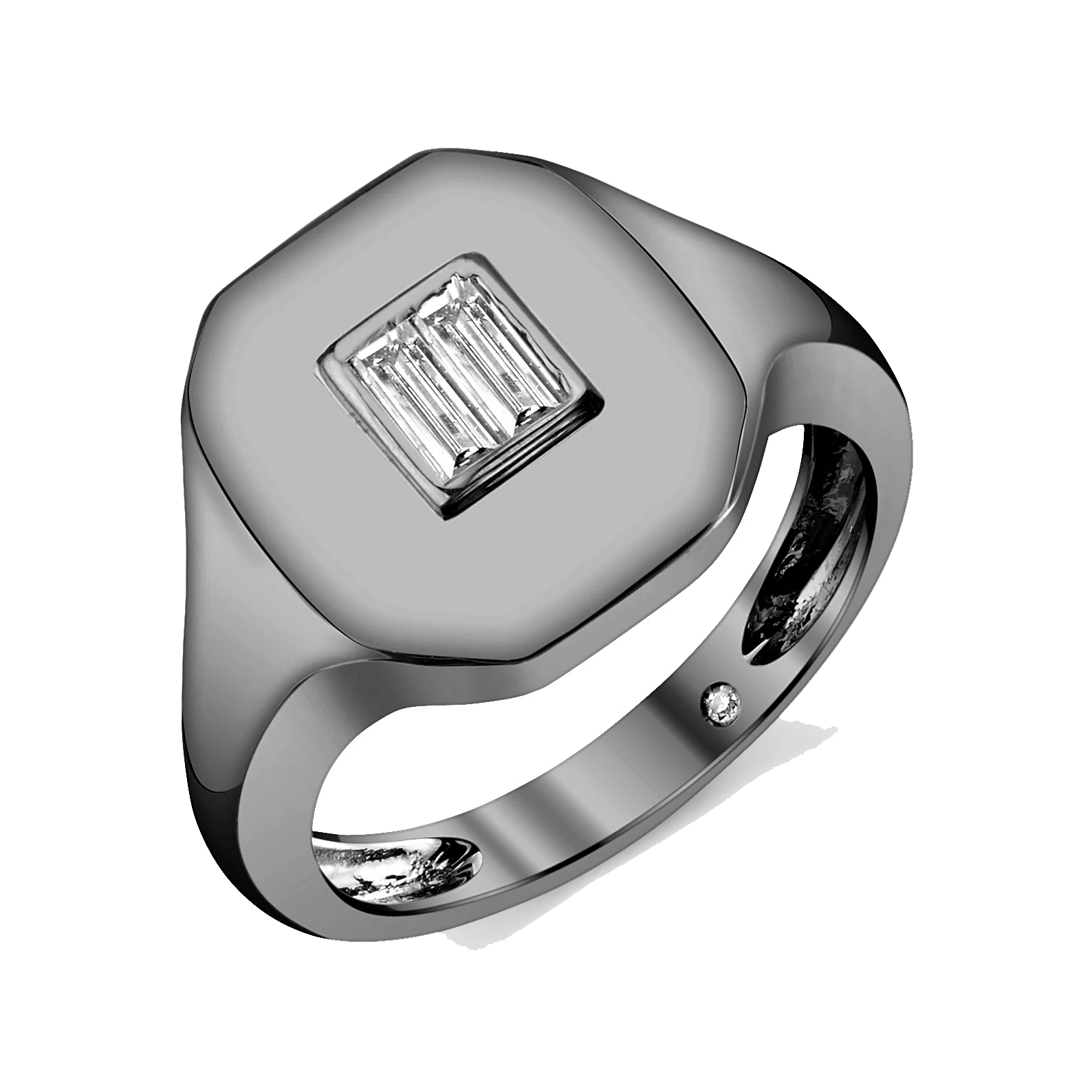 DIAMOND BAGUETTE PINKY RING - Image 5