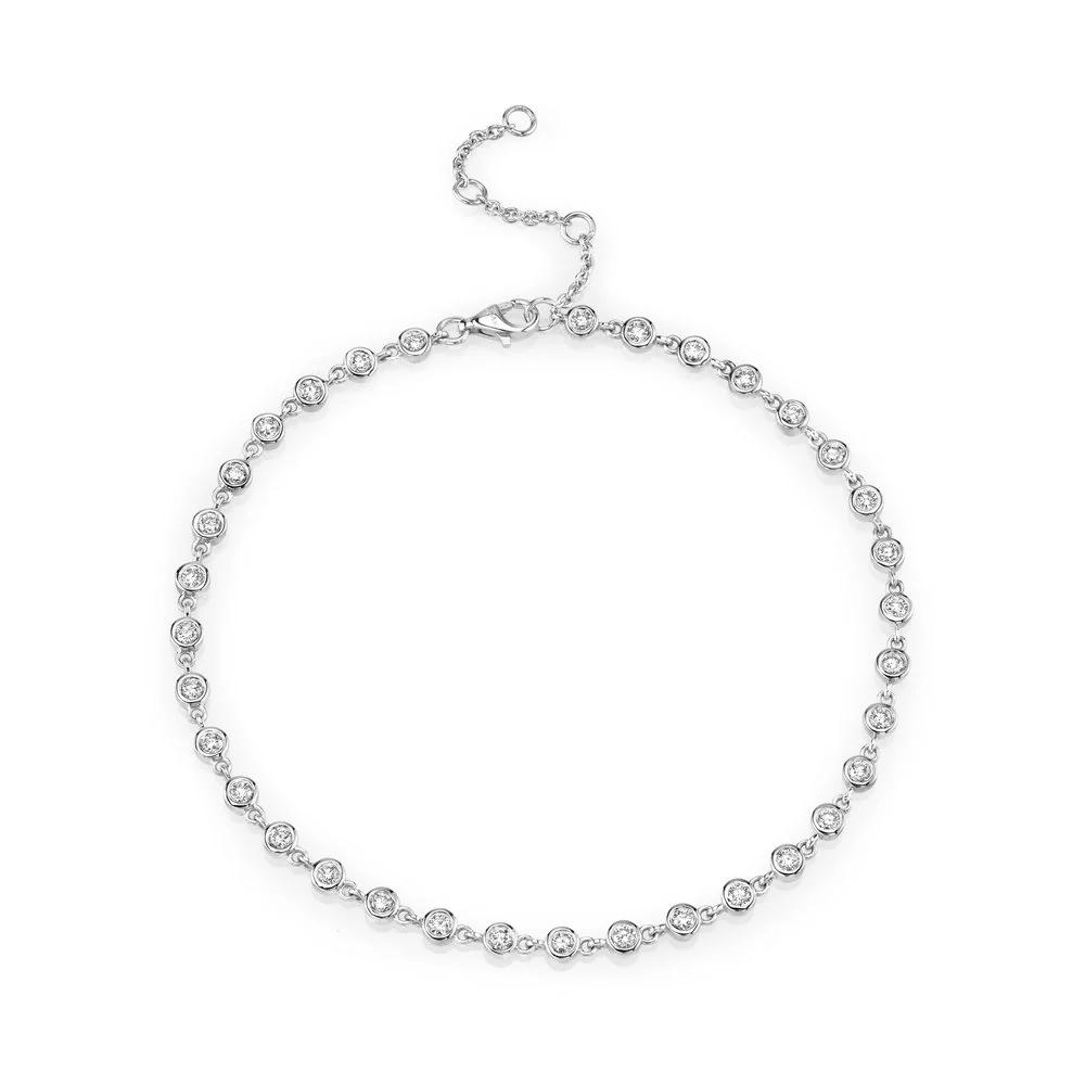 DIAMOND BEZEL DIAMOND STATION ANKLET - Image 4