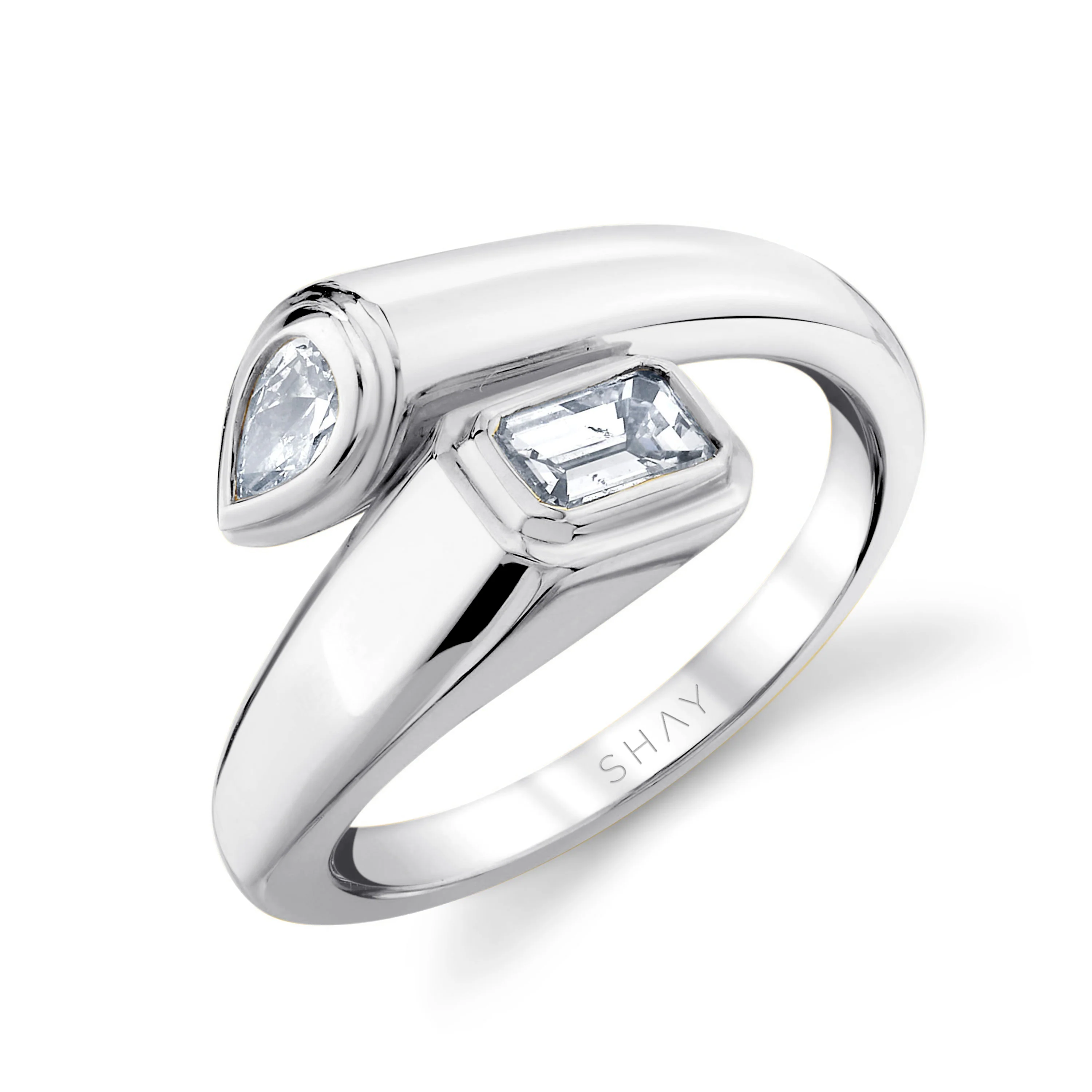 DIAMOND BYPASS PINKY RING - Image 4