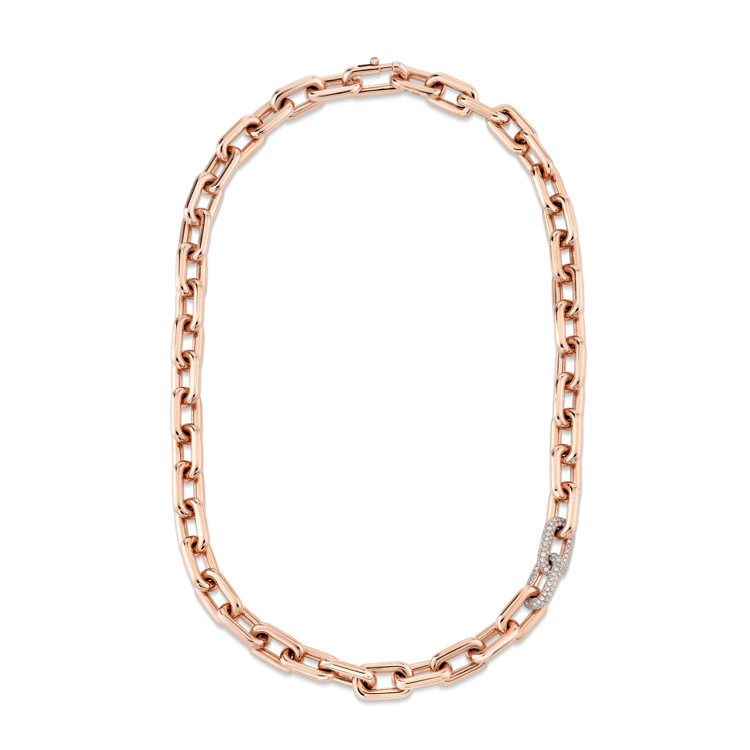 DIAMOND DOUBLE PAVE CABLE LINK NECKLACE - Image 5