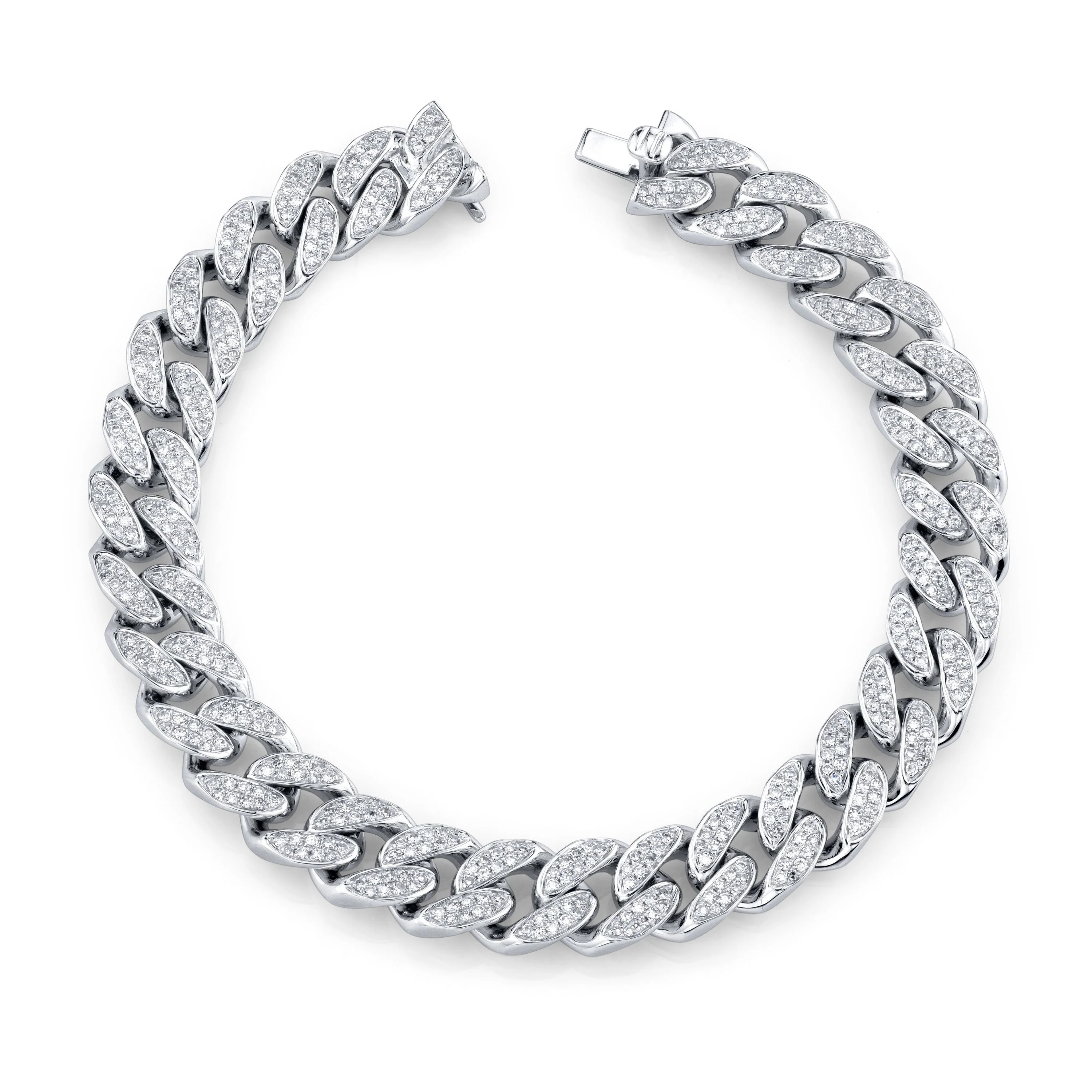 MEN'S DIAMOND FLAT ESSENTIAL LINK BRACELET - Image 4