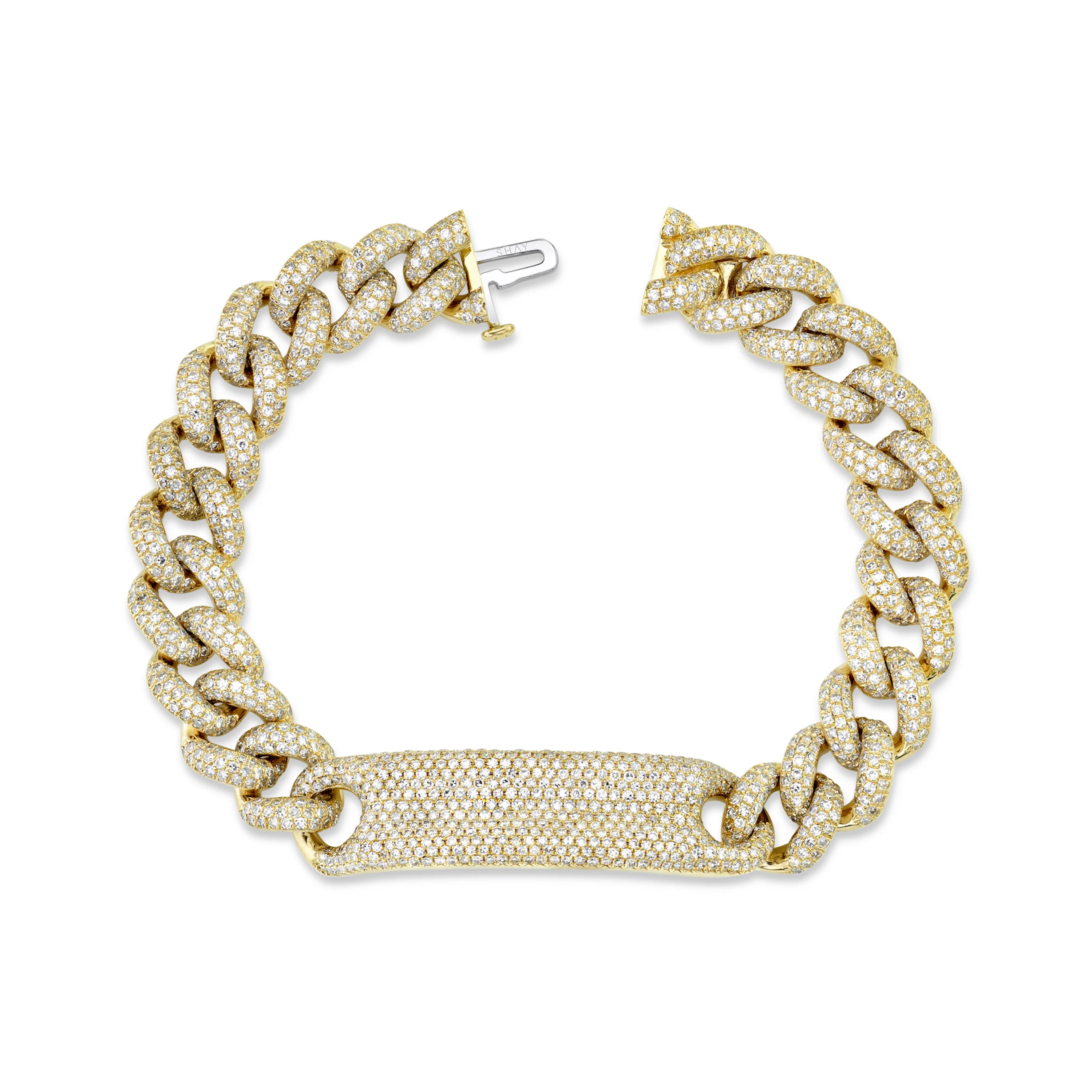 DIAMOND FULL PAVE ID ESSENTIAL LINK BRACELET - Image 3