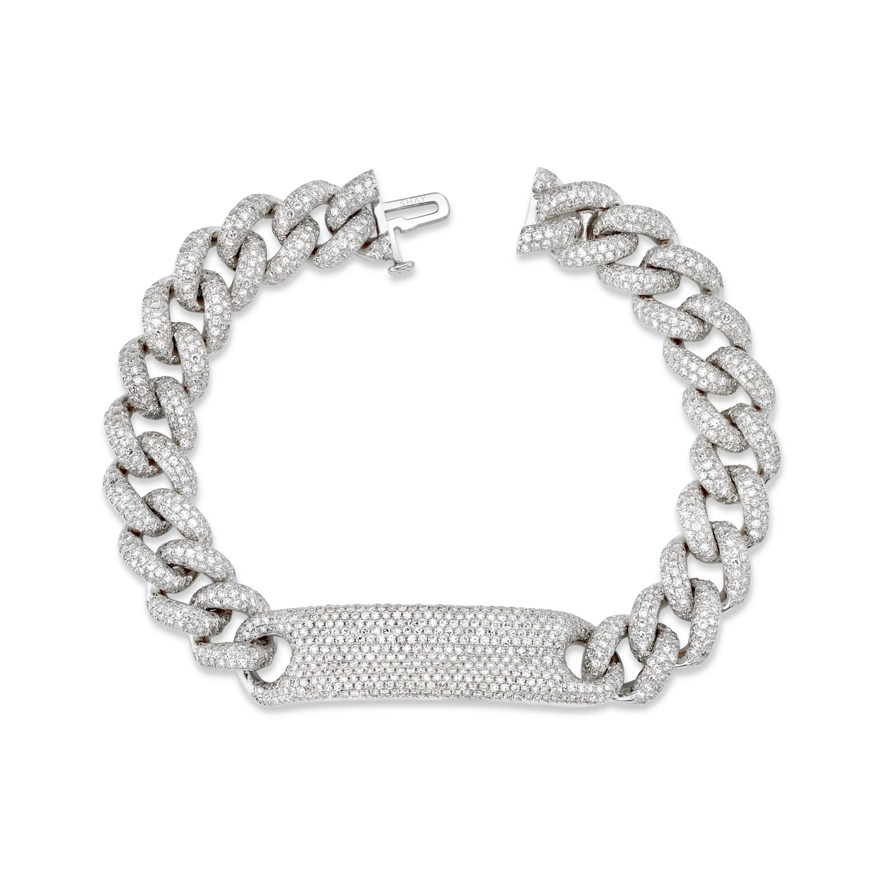 DIAMOND FULL PAVE ID ESSENTIAL LINK BRACELET - Image 4