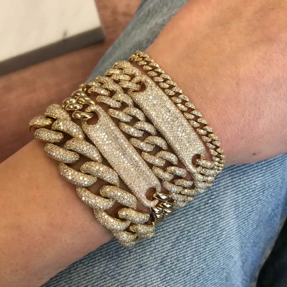 DIAMOND FULL PAVE ID ESSENTIAL LINK BRACELET - Image 7