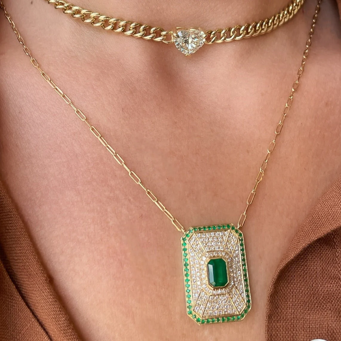 DIAMOND HEART MINI LINK NECKLACE - Image 6