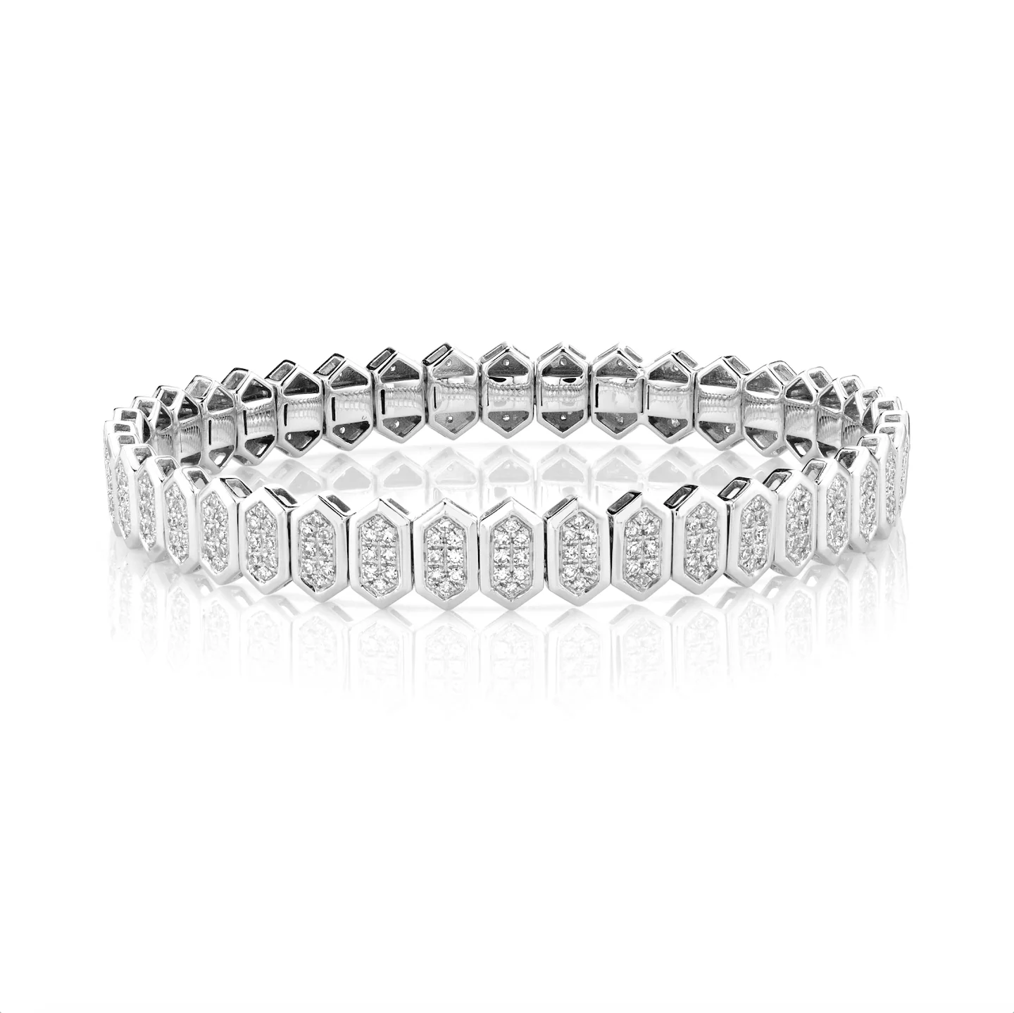 DIAMOND HEXAGON STRETCH BRACELET - Image 3