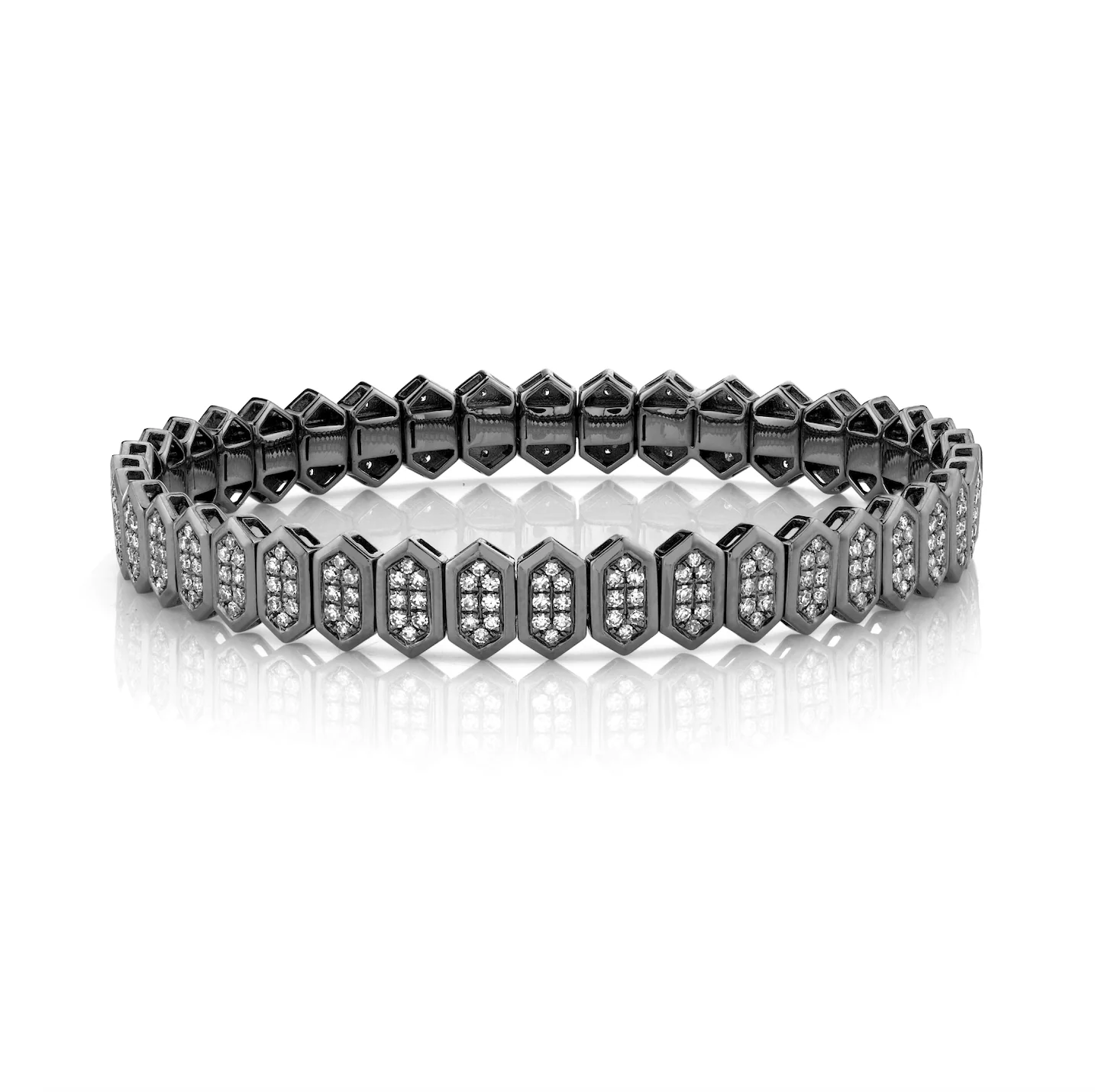 DIAMOND HEXAGON STRETCH BRACELET - Image 5