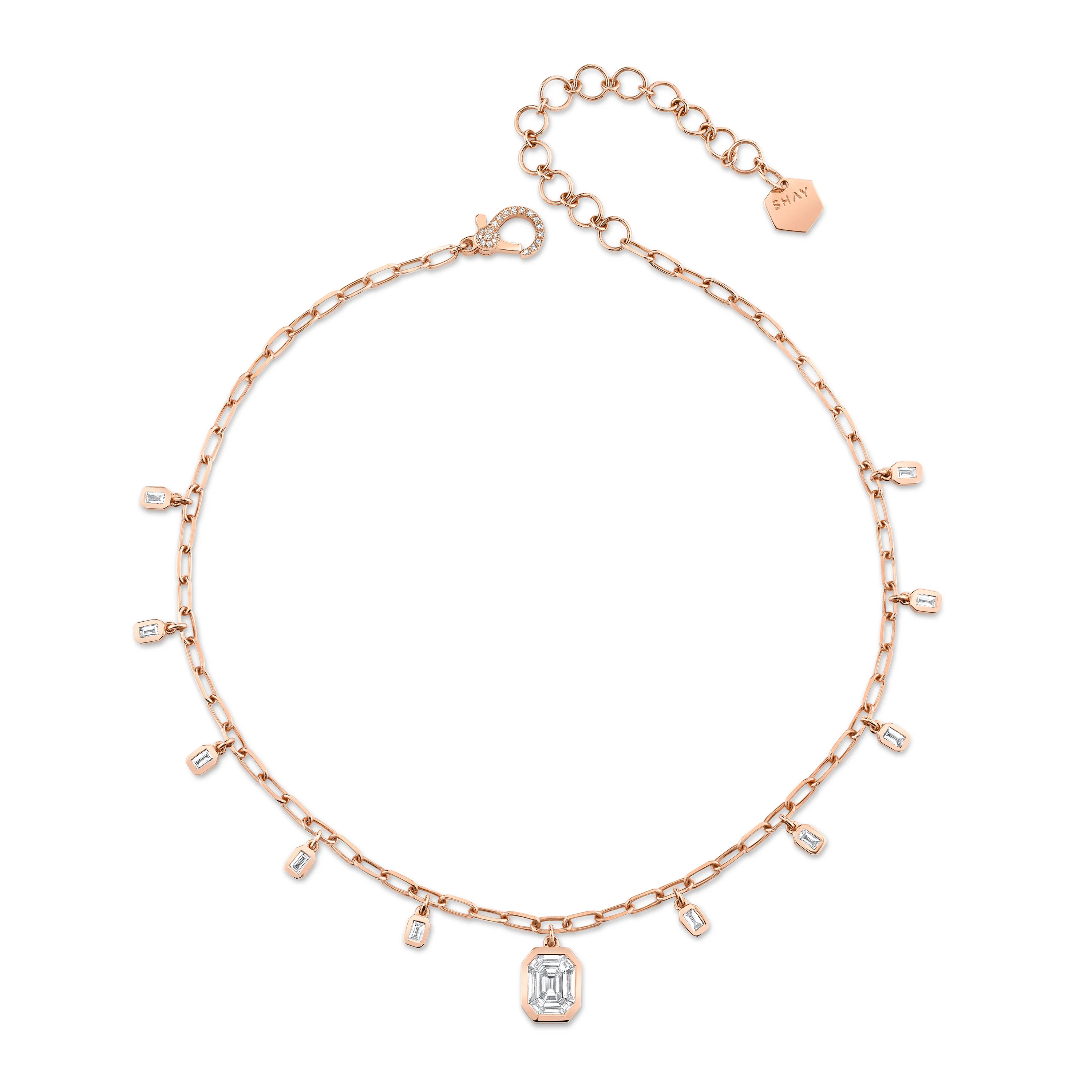 DIAMOND ILLUSION BAGUETTE DROP CHOKER - Image 3