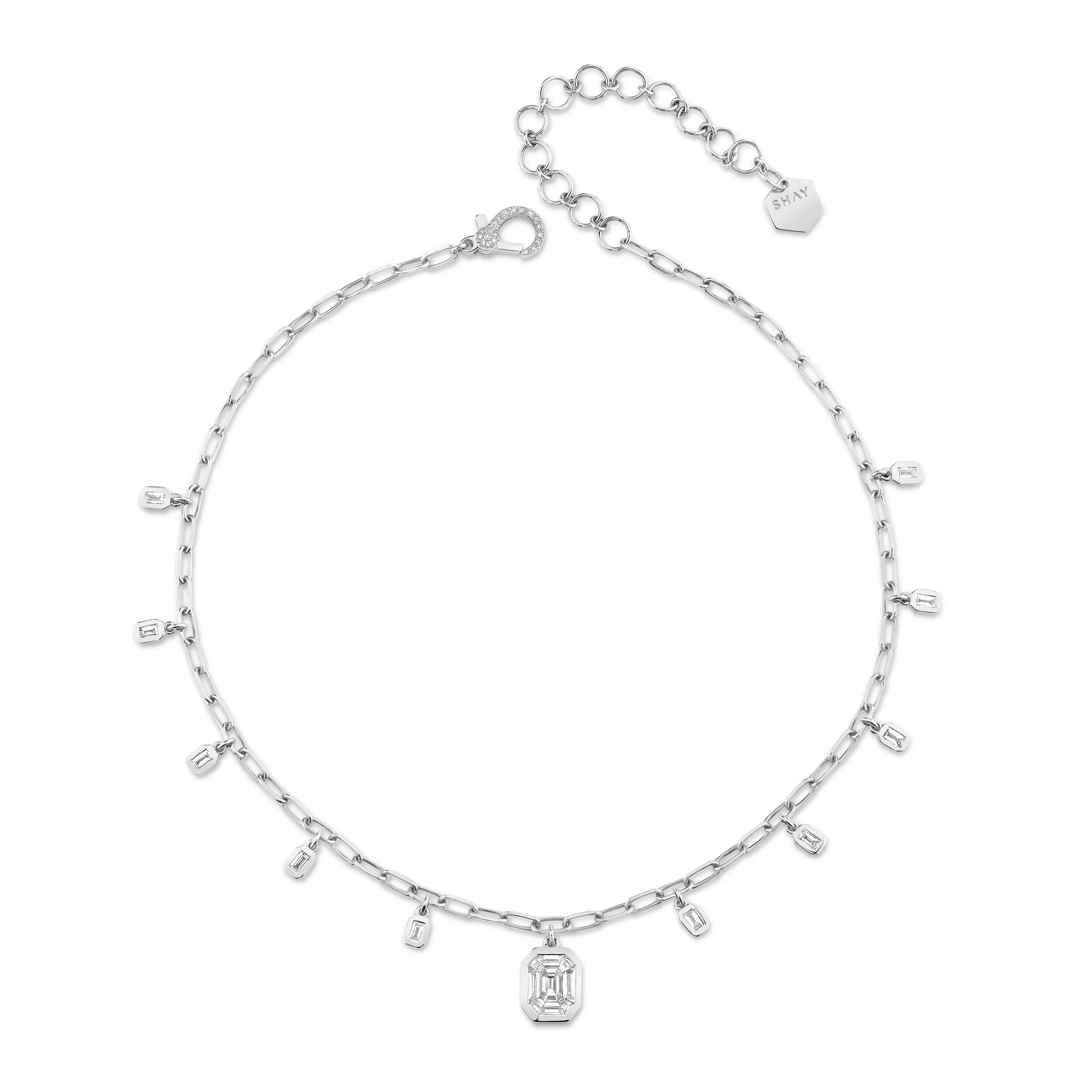 DIAMOND ILLUSION BAGUETTE DROP CHOKER - Image 4