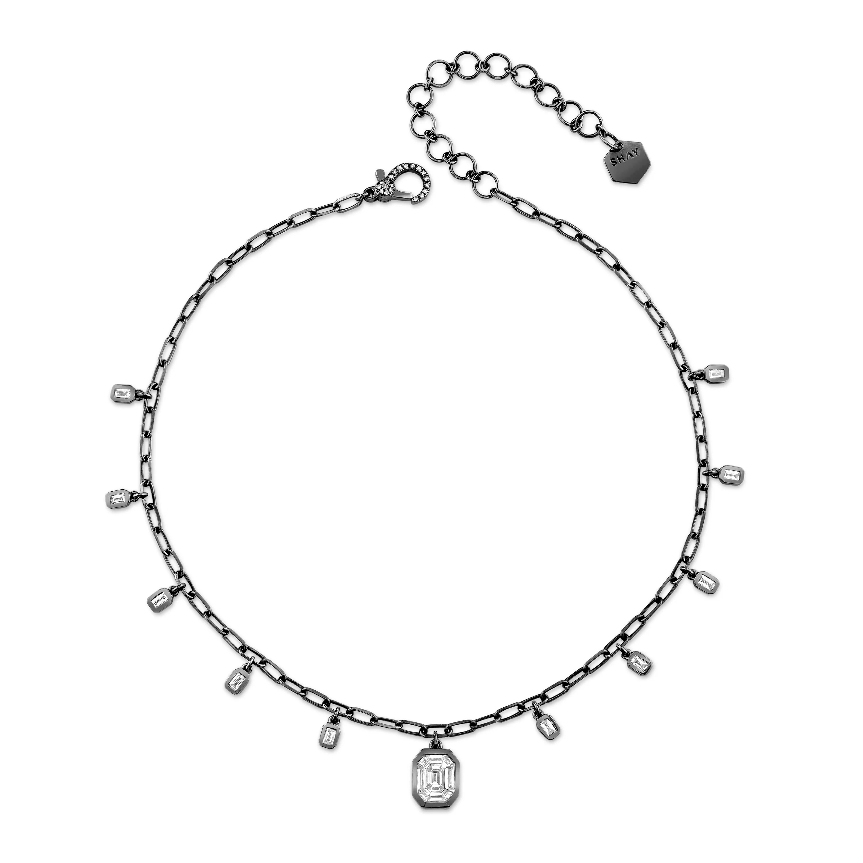 DIAMOND ILLUSION BAGUETTE DROP CHOKER - Image 5