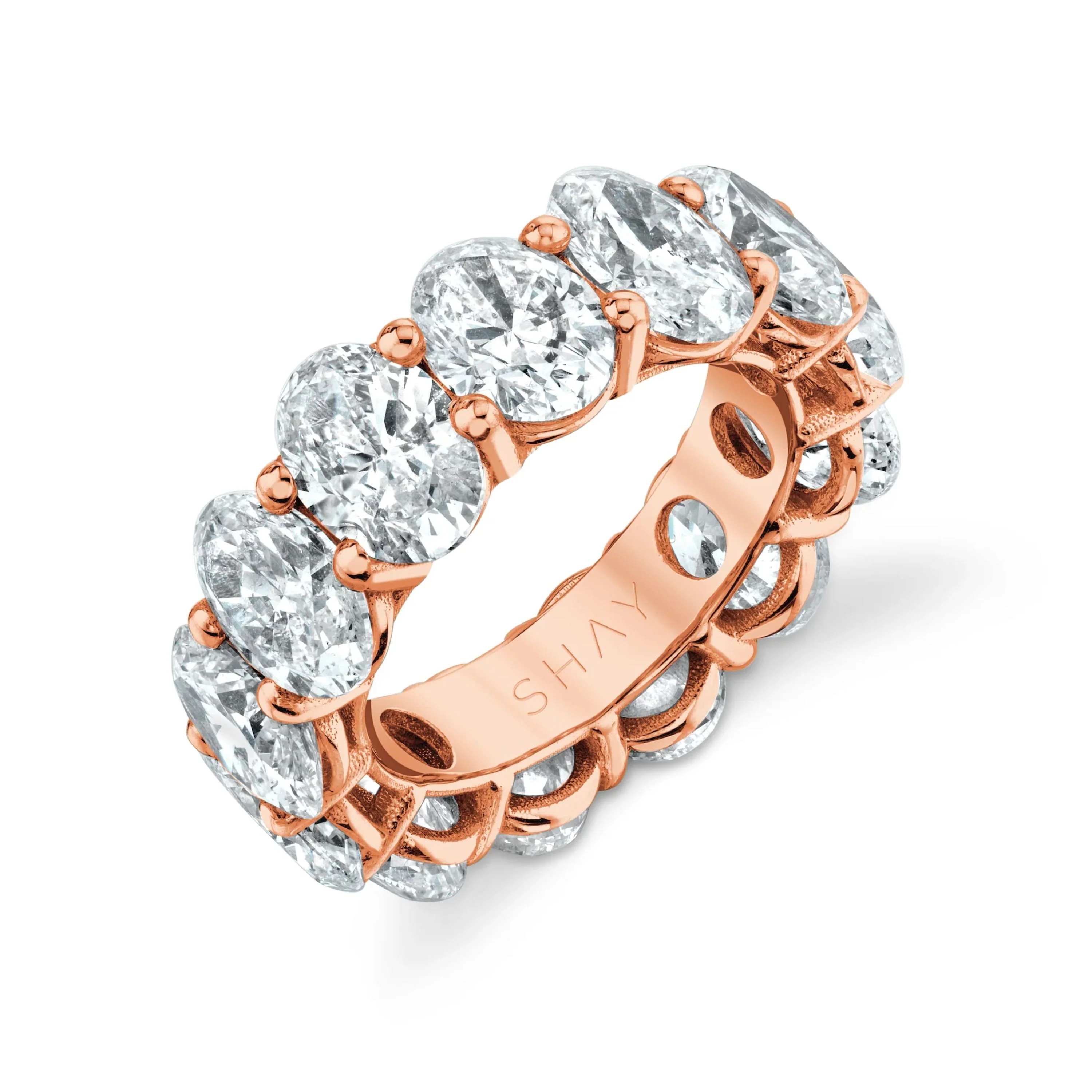 JUMBO DIAMOND OVAL ETERNITY BAND - Image 5