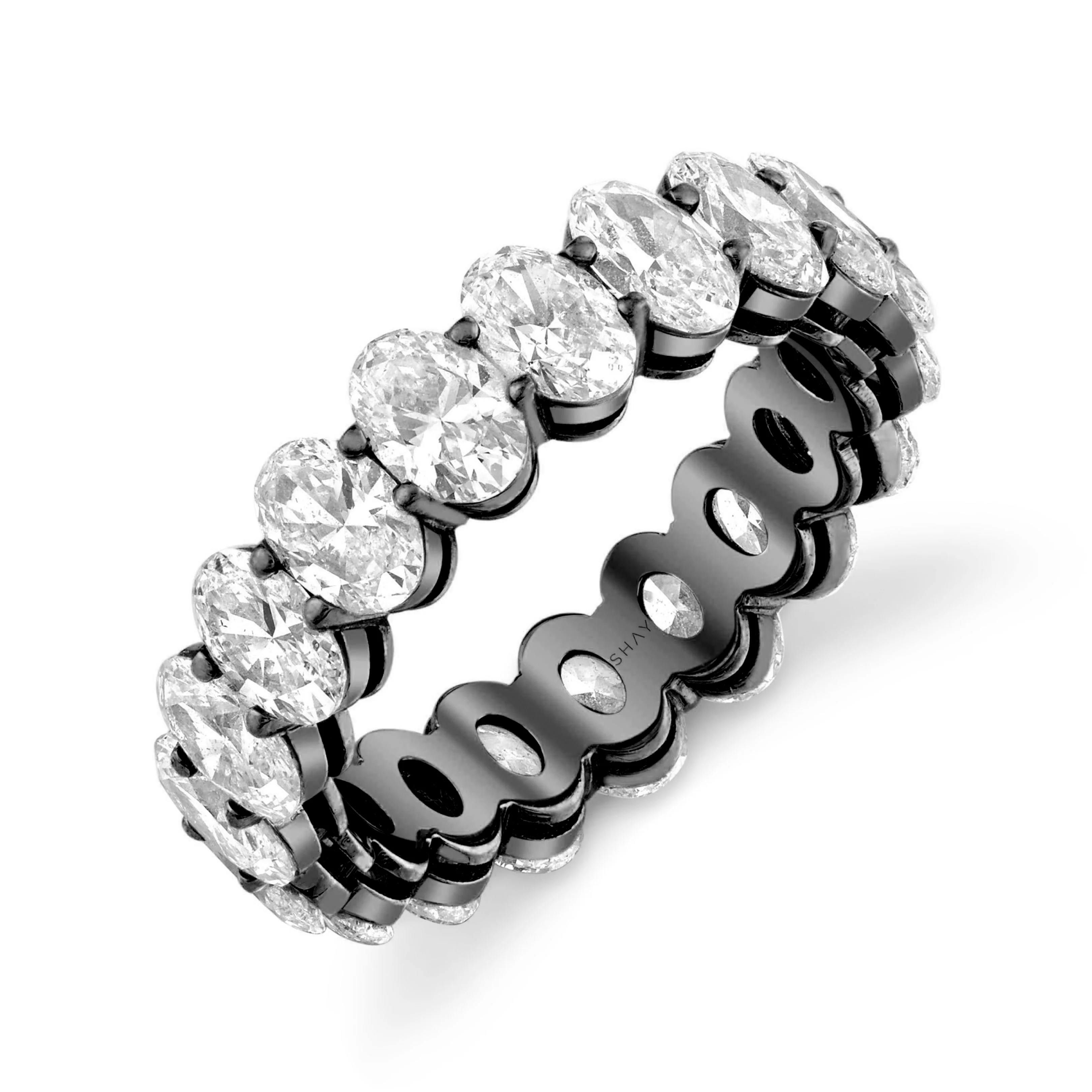 DIAMOND OVAL ETERNITY BAND PETITE - Image 5