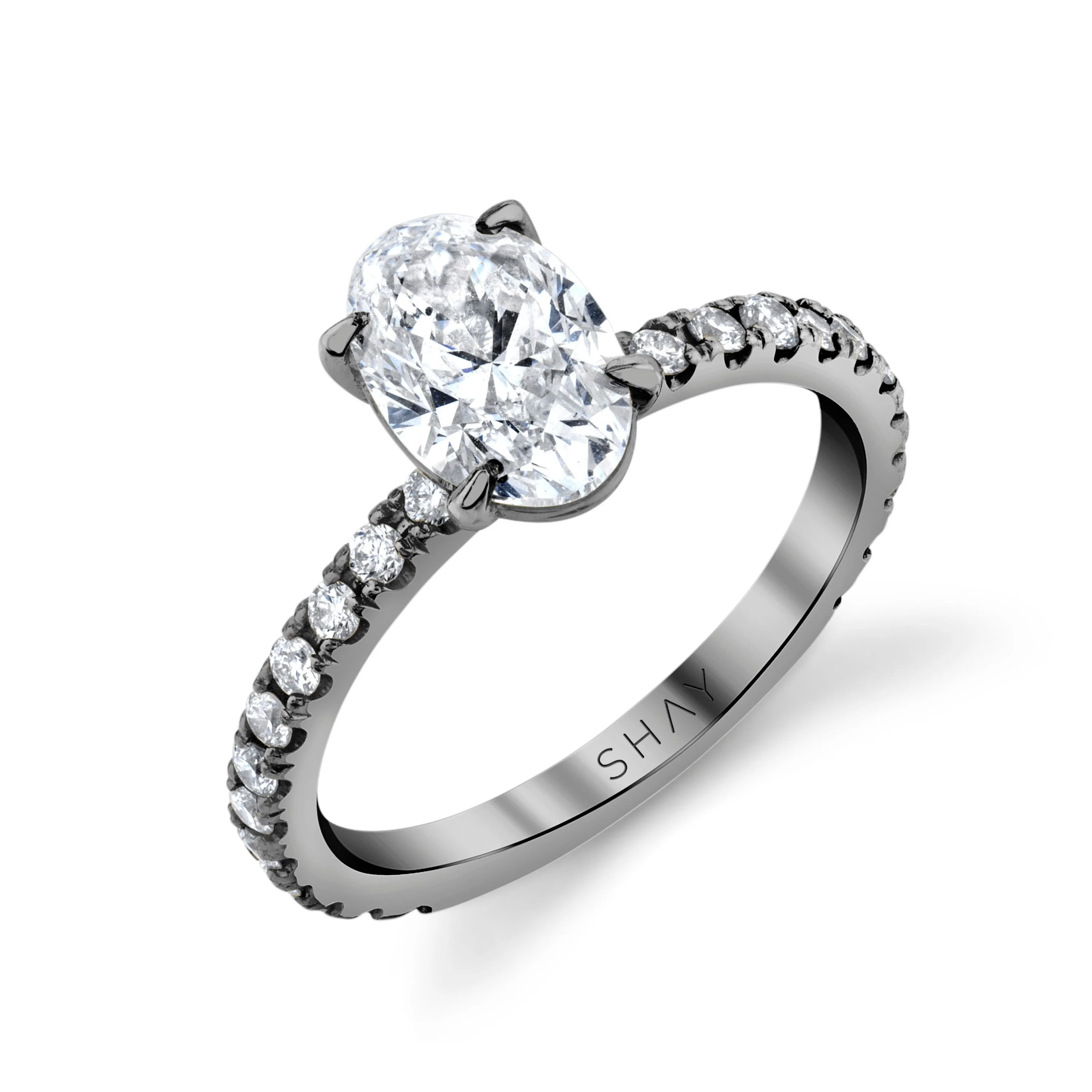 DIAMOND OVAL PINKY RING - Image 3