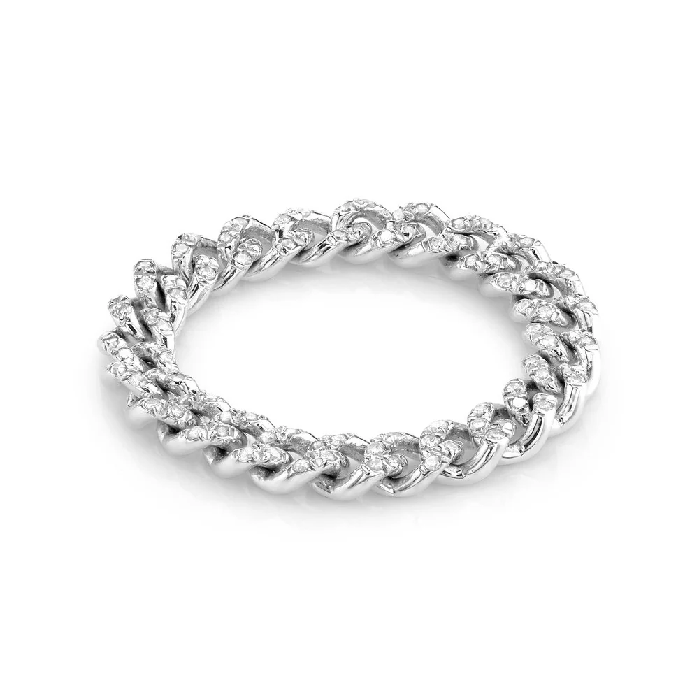 DIAMOND PAVE BABY LINK RING - Image 4