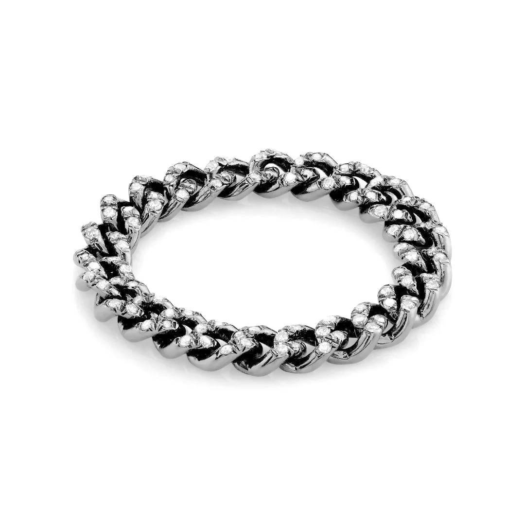DIAMOND PAVE BABY LINK RING - Image 5