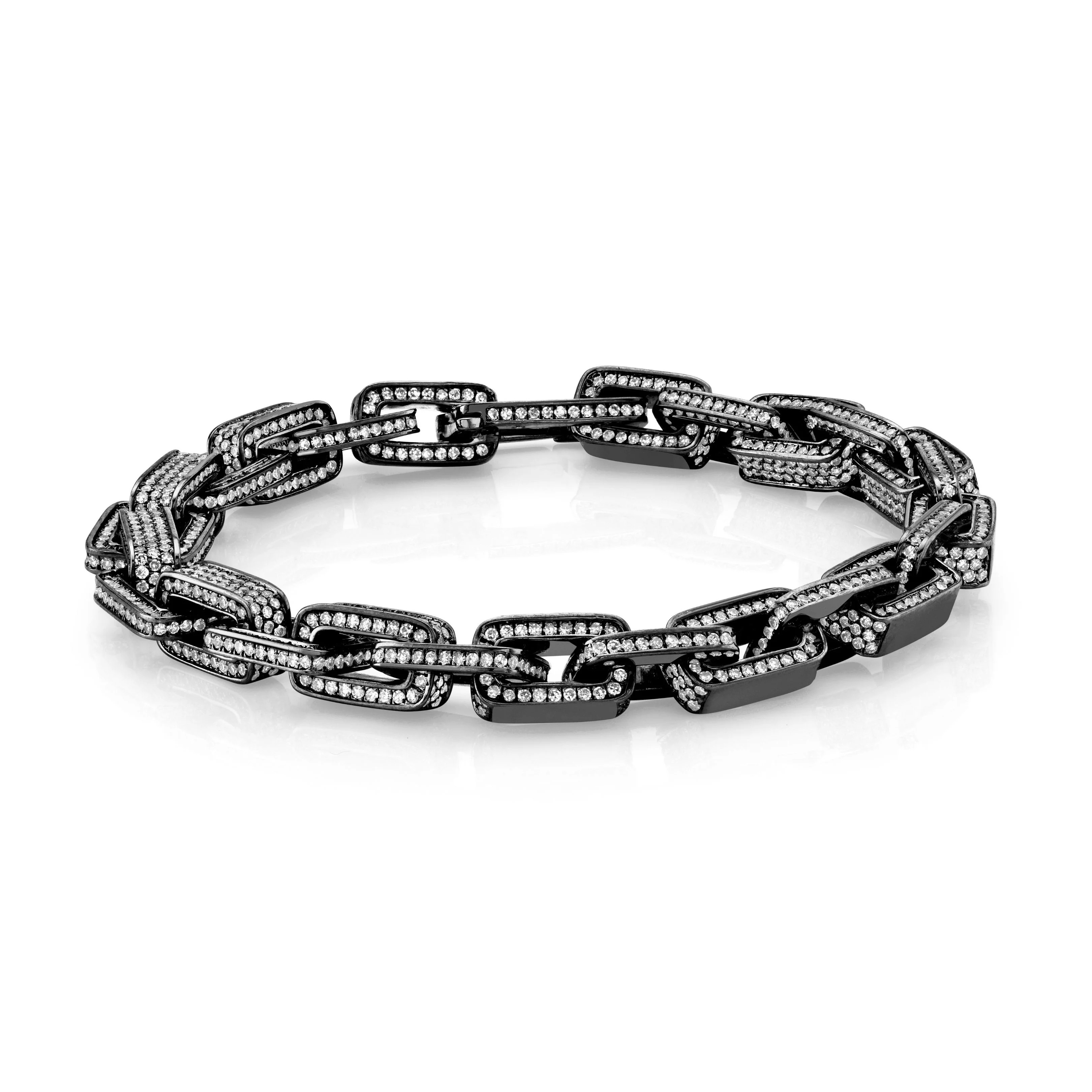 DIAMOND PAVE DECO LINK BRACELET - Image 5
