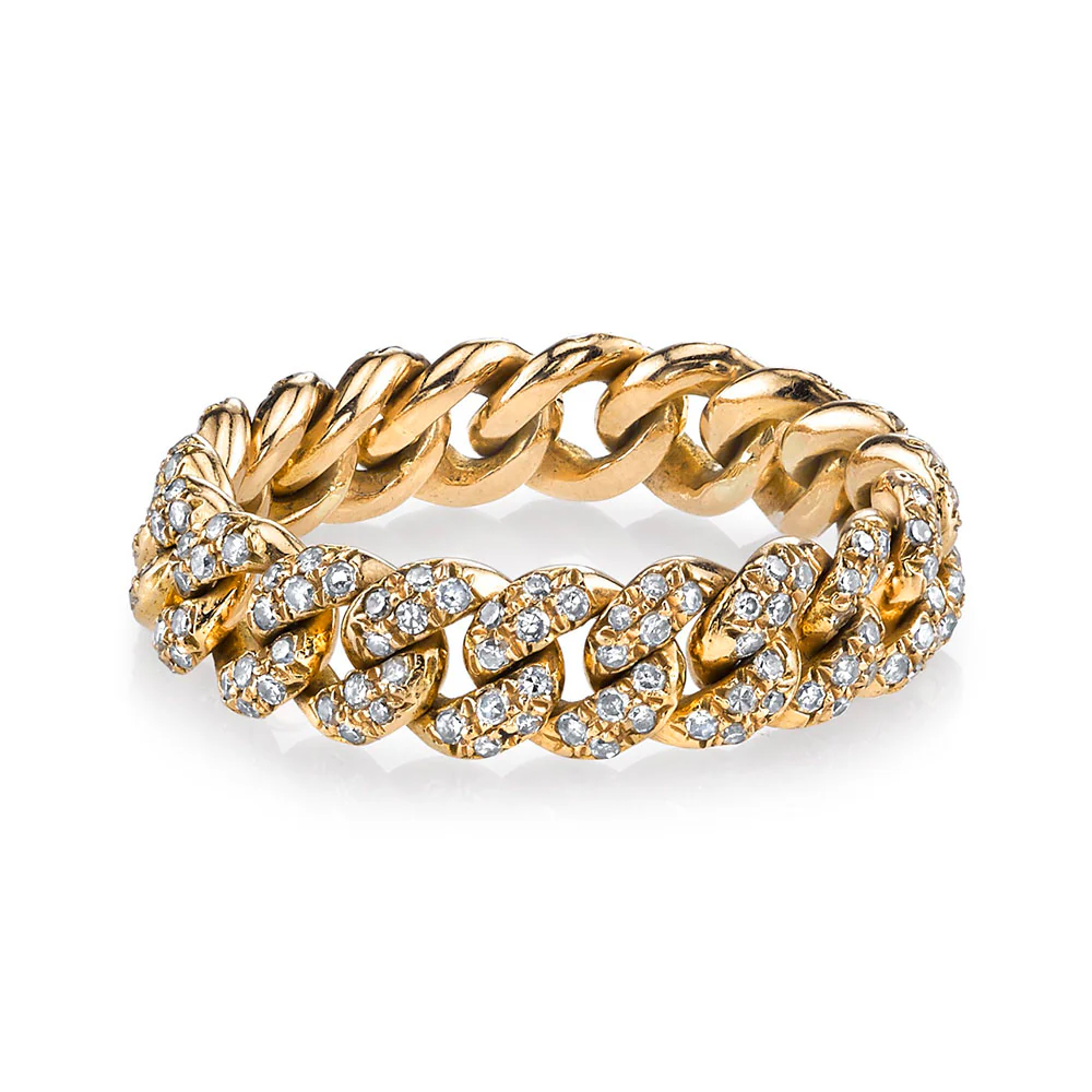 DIAMOND PAVE MINI LINK RING - Image 3