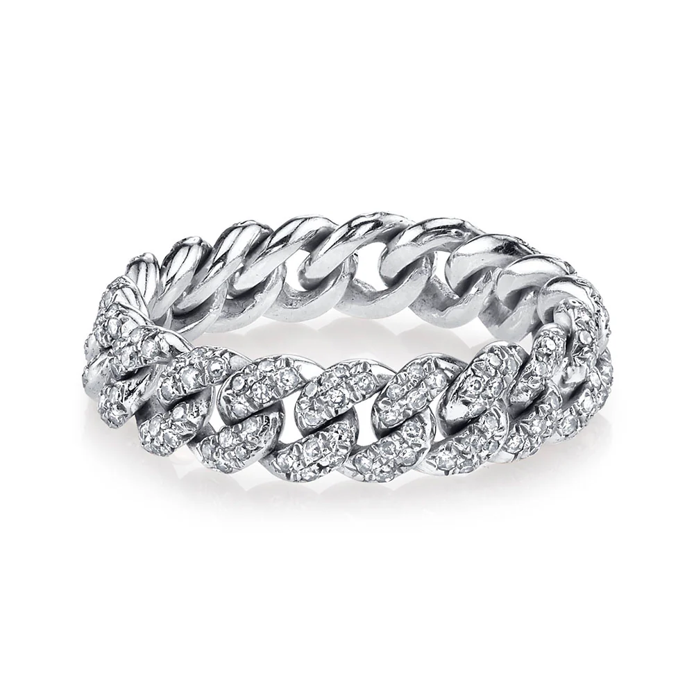 DIAMOND PAVE MINI LINK RING - Image 4