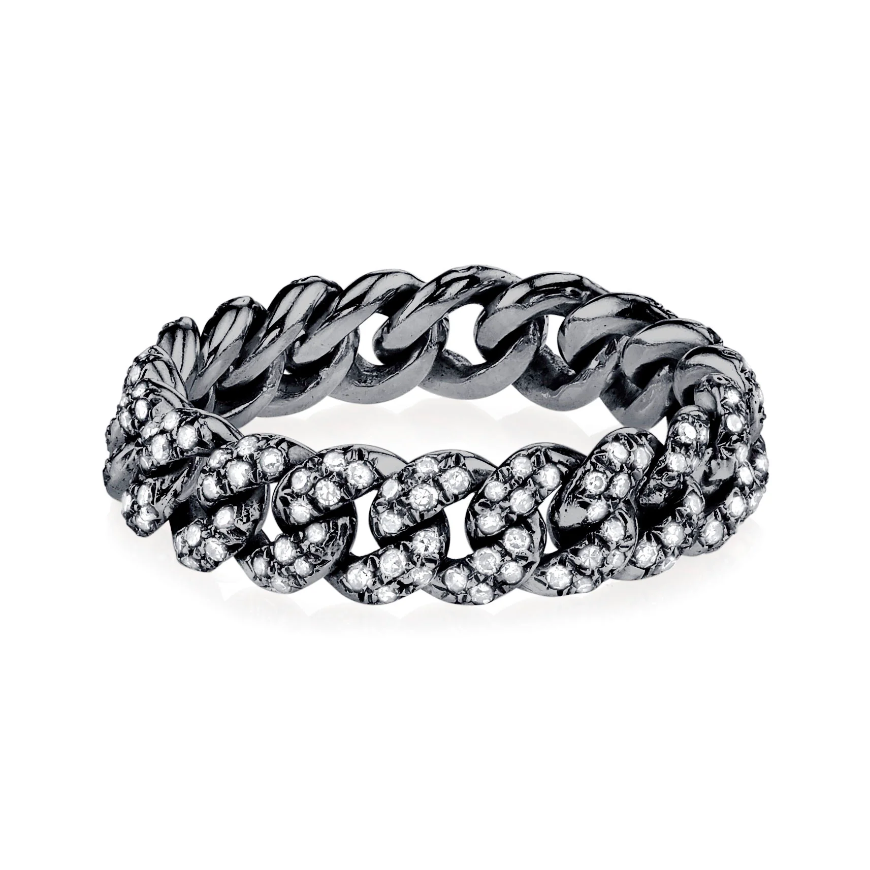 DIAMOND PAVE MINI LINK RING - Image 5