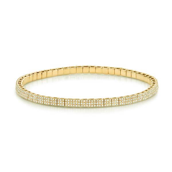 DIAMOND PAVE SQUARE STRETCH BRACELET - Image 3