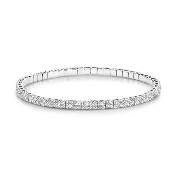 DIAMOND PAVE SQUARE STRETCH BRACELET - Image 4