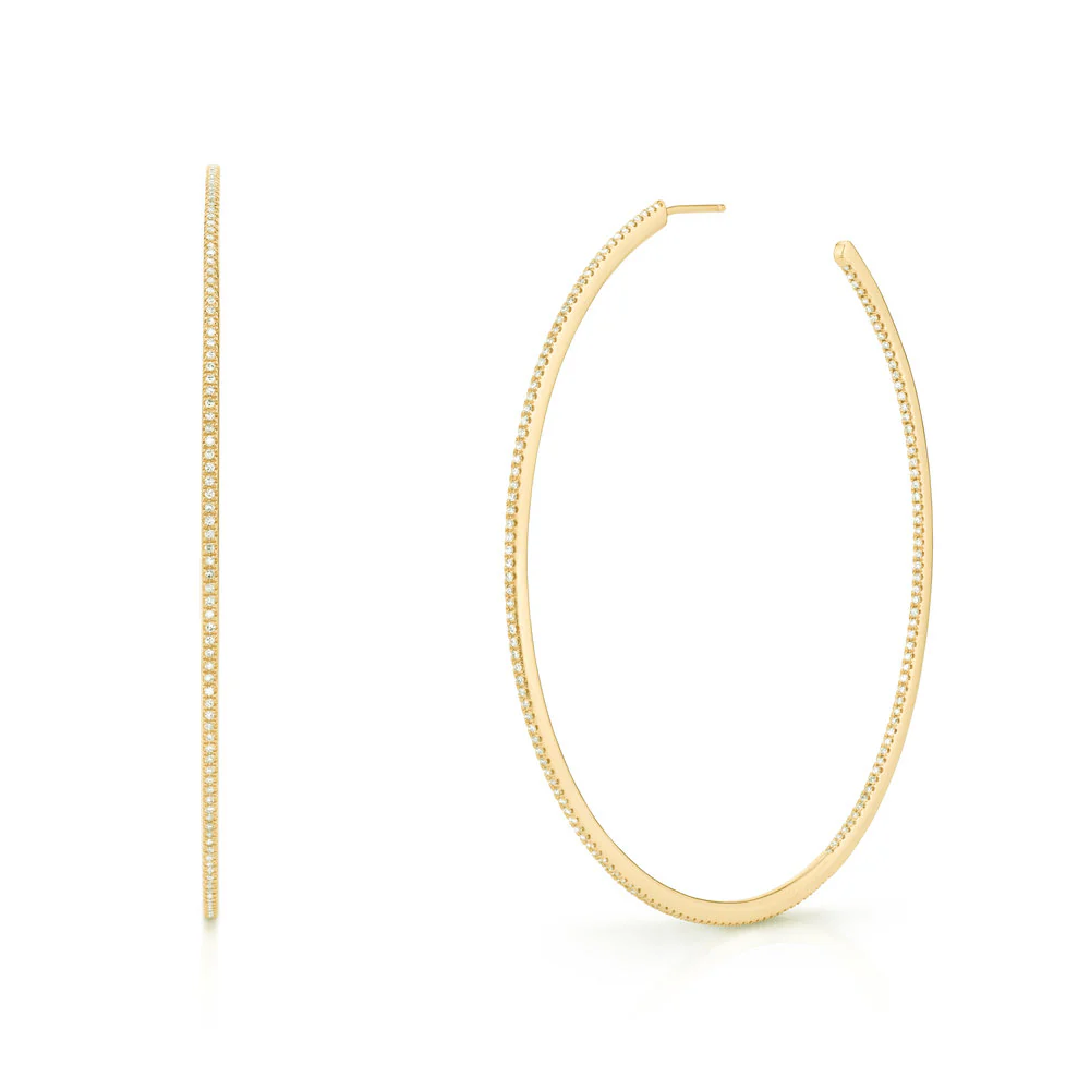 DIAMOND PAVE XL HOOPS - Image 3
