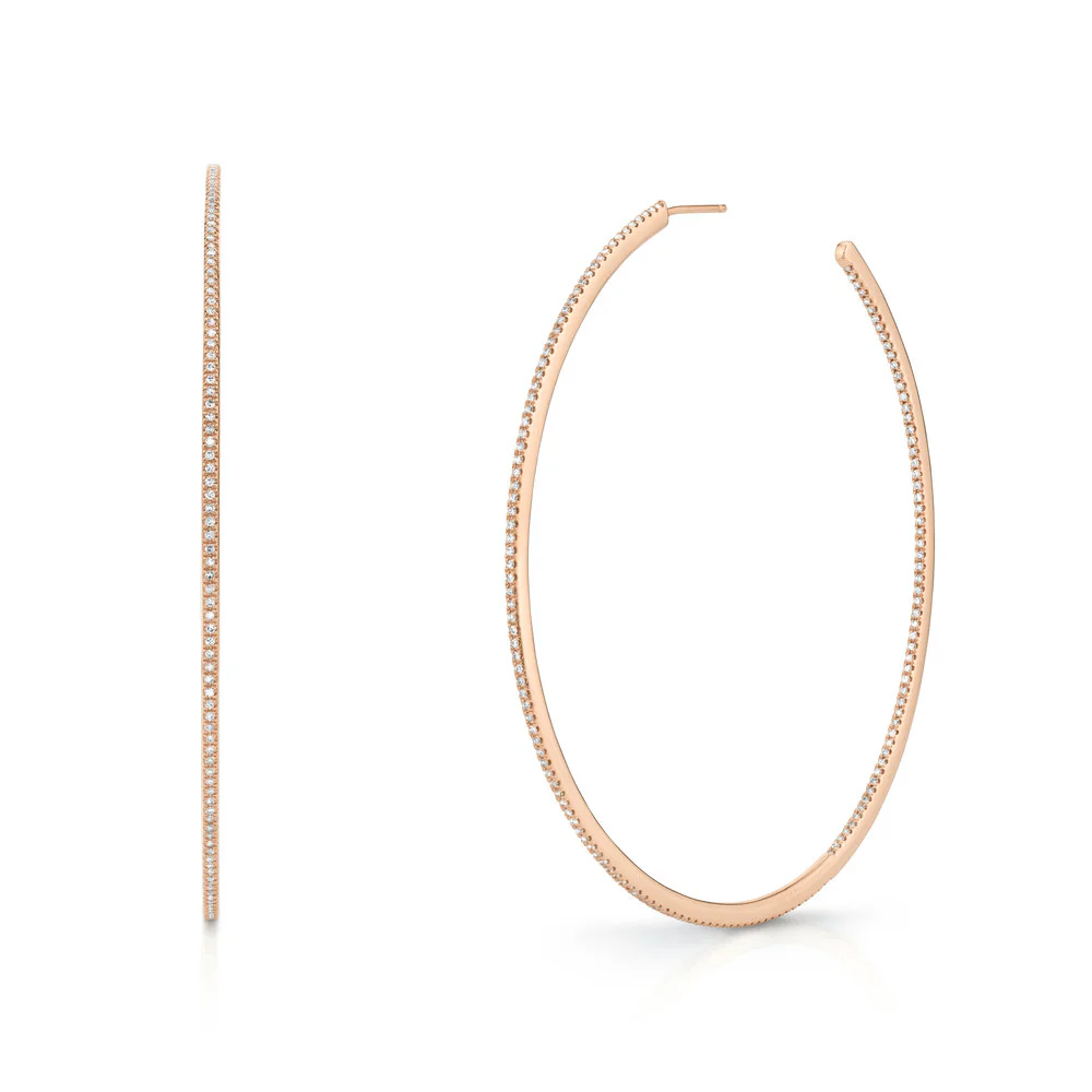 DIAMOND PAVE XL HOOPS - Image 4