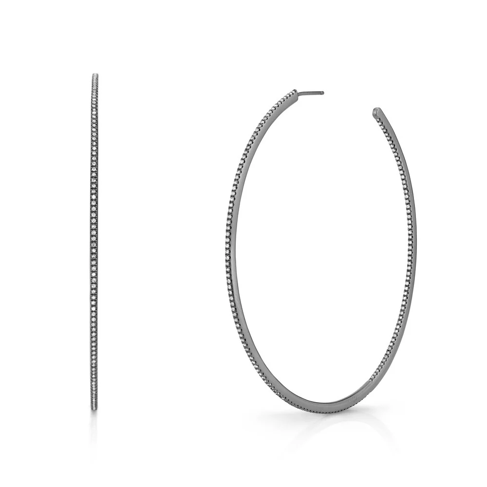 DIAMOND PAVE XL HOOPS - Image 5