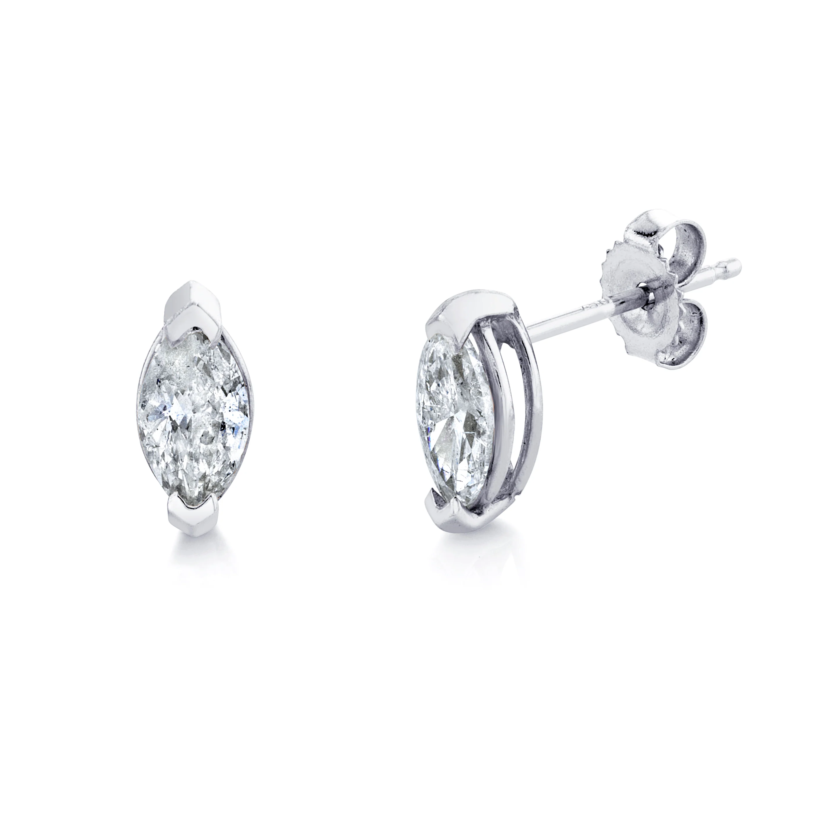 DIAMOND SMALL MARQUISE STUDS - Image 4