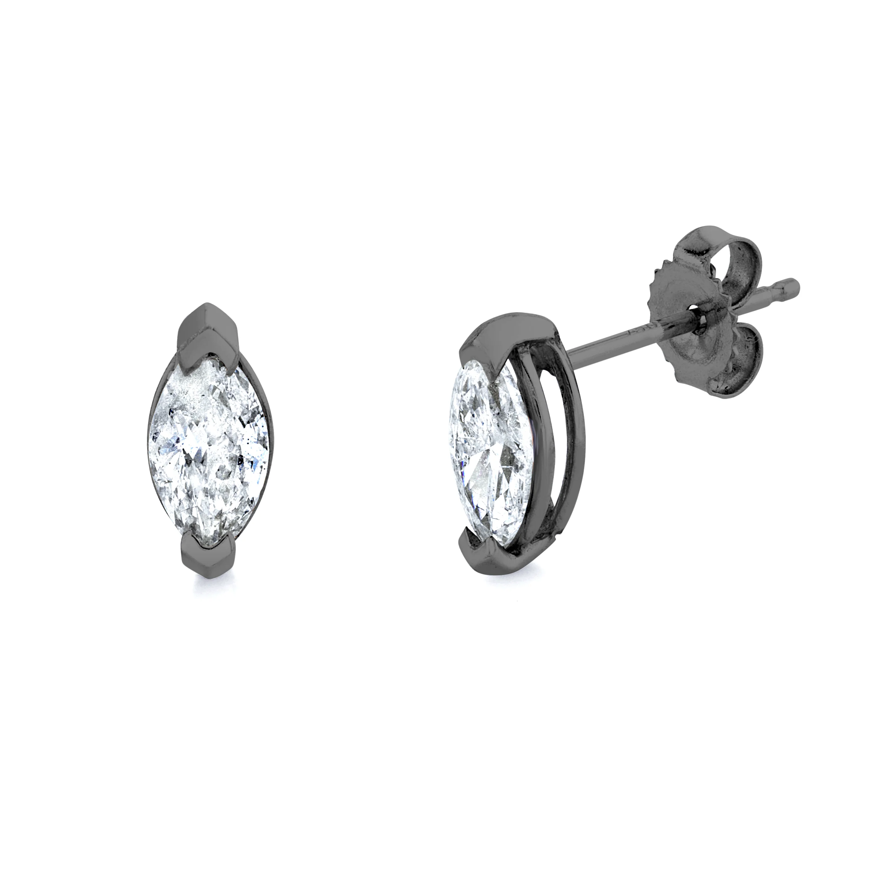 DIAMOND SMALL MARQUISE STUDS - Image 5