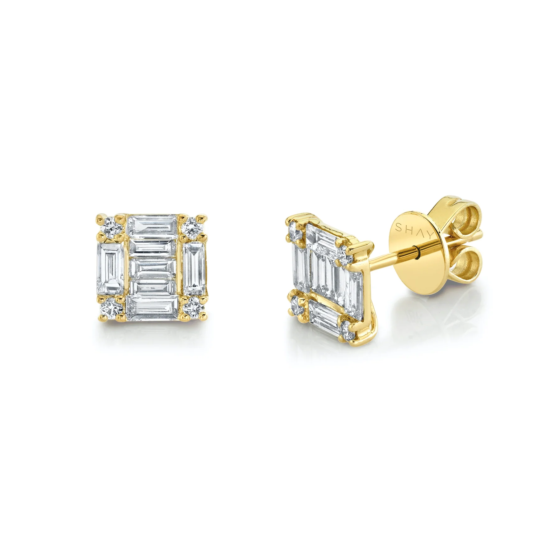 DIAMOND SQUARE STACKED STUDS - Image 6