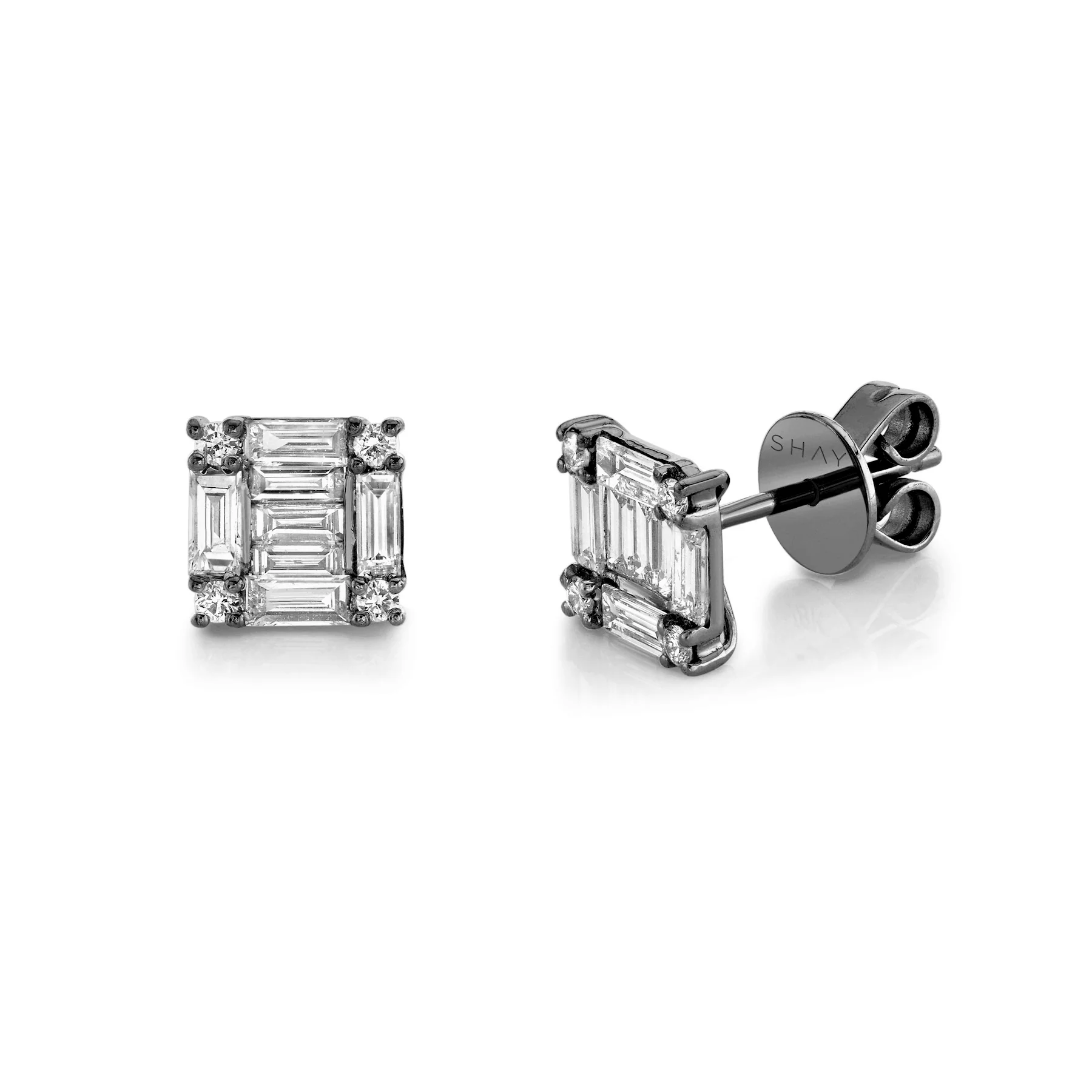 DIAMOND SQUARE STACKED STUDS - Image 7
