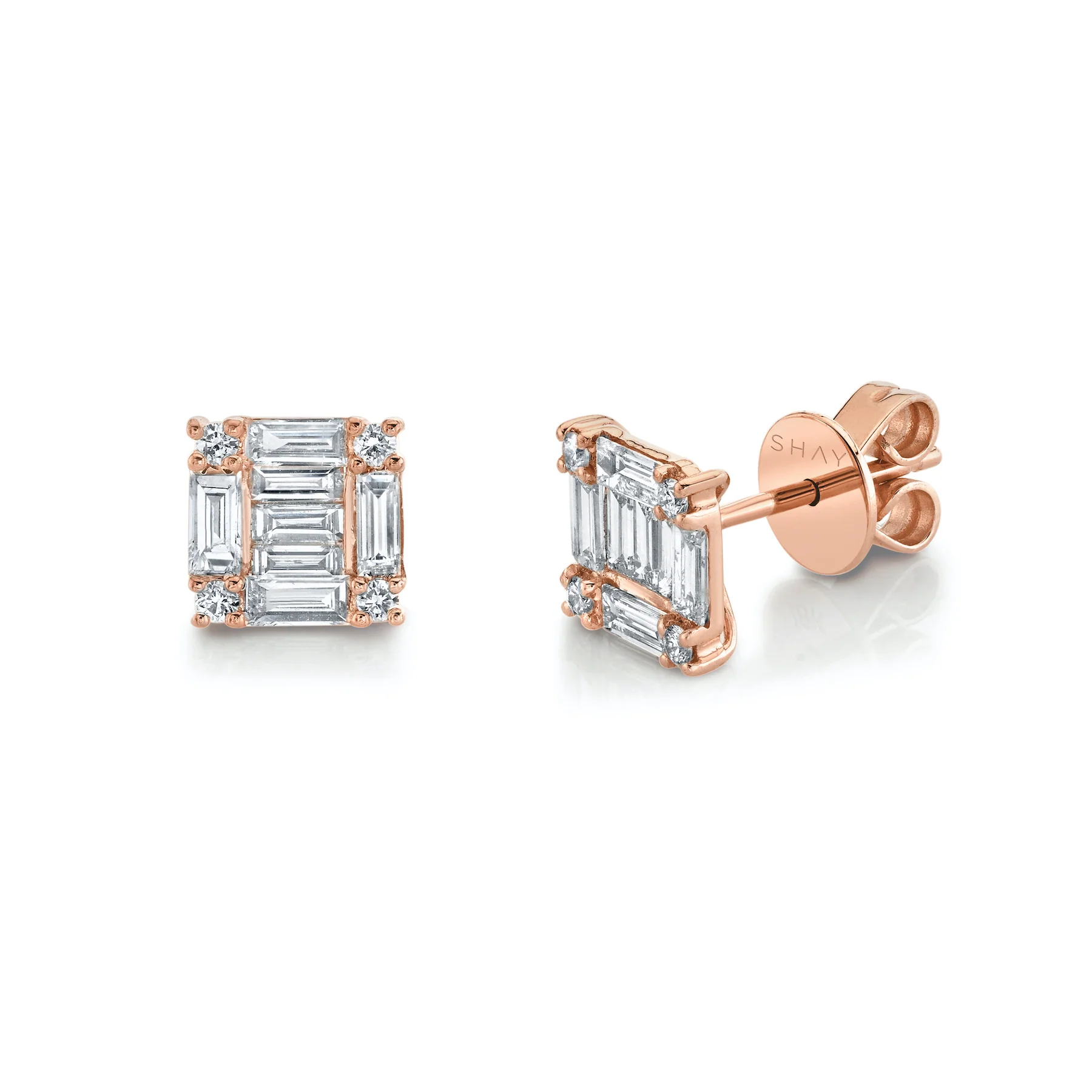 DIAMOND SQUARE STACKED STUDS - Image 9