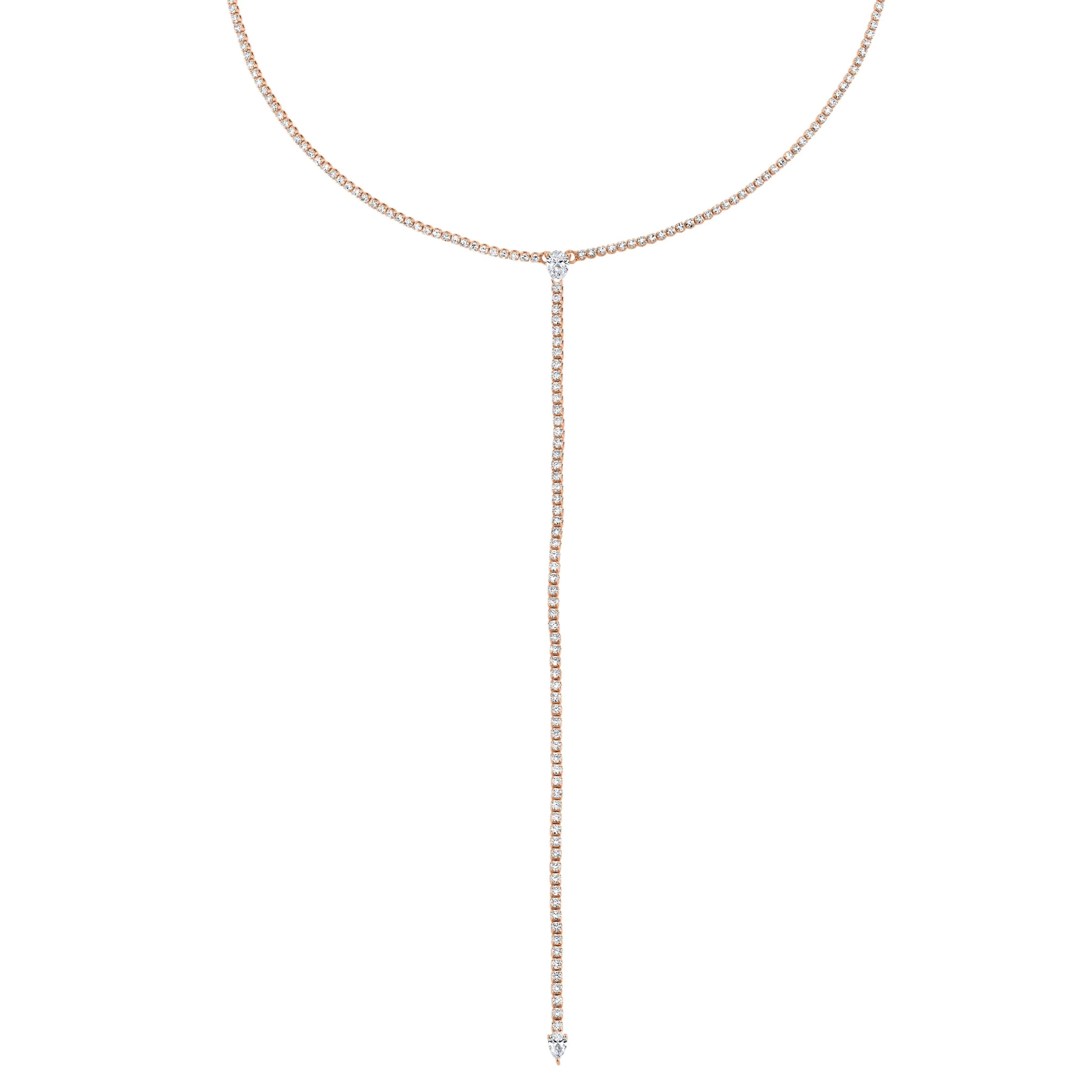 DIAMOND THREAD Y NECKLACE - Image 4