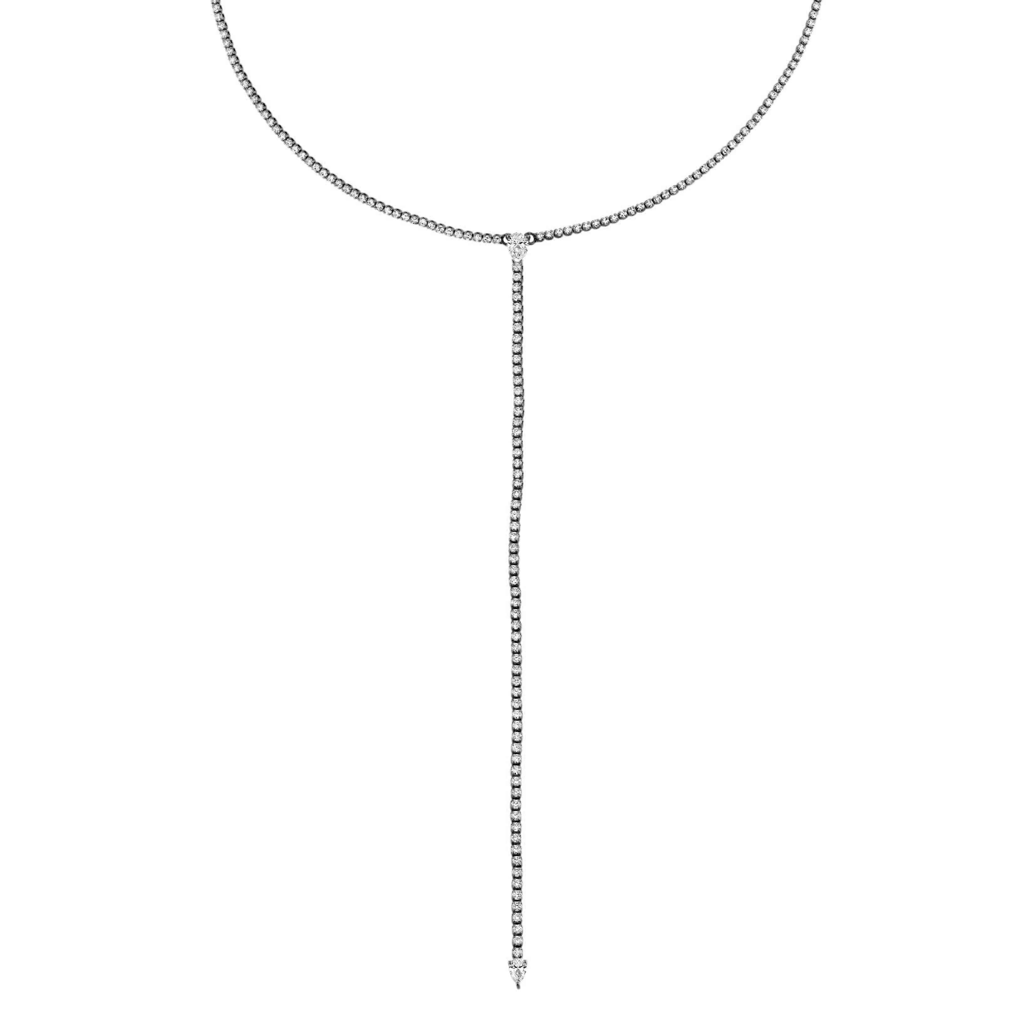 DIAMOND THREAD Y NECKLACE - Image 5