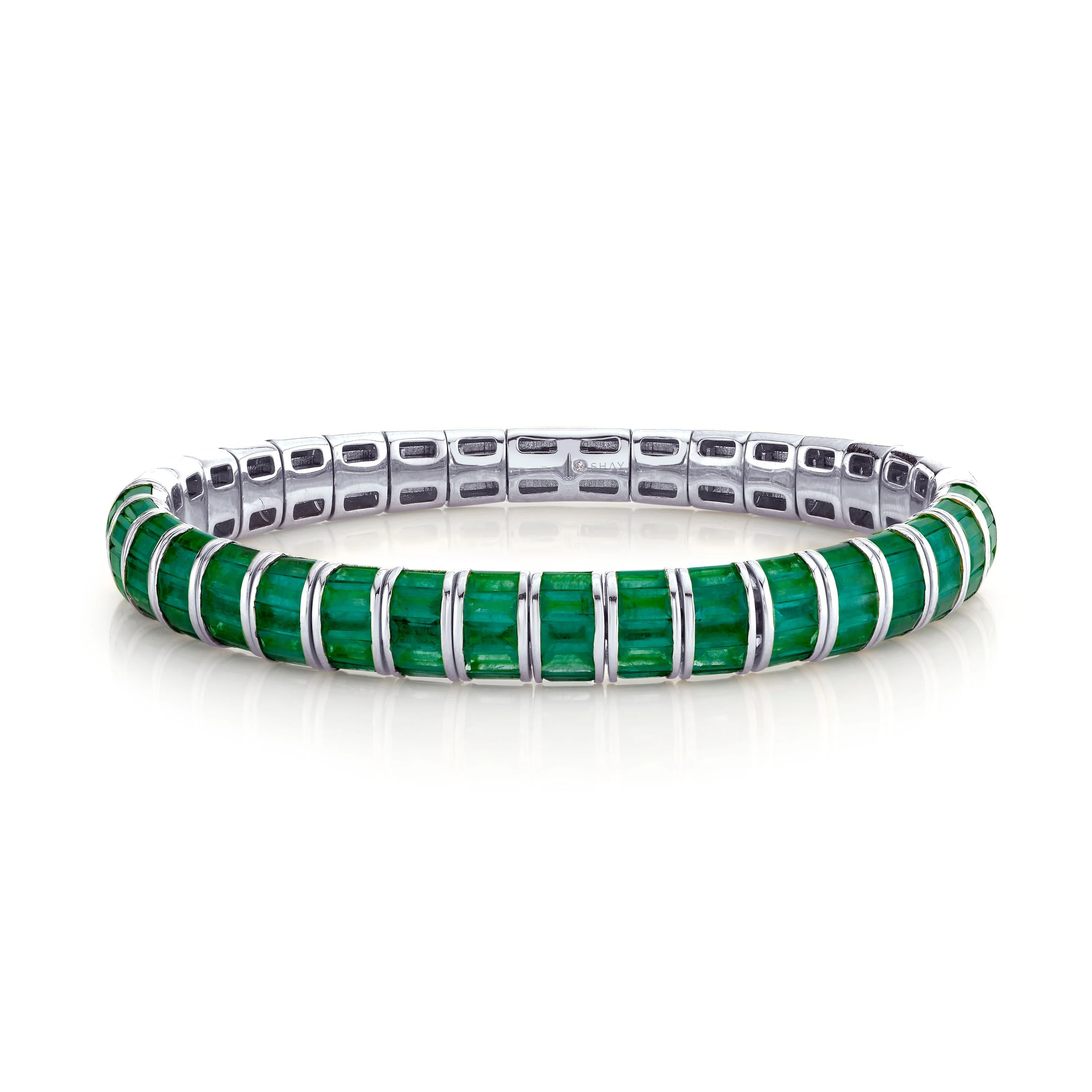 EMERALD BAGUETTE STRETCH BRACELET - Image 4