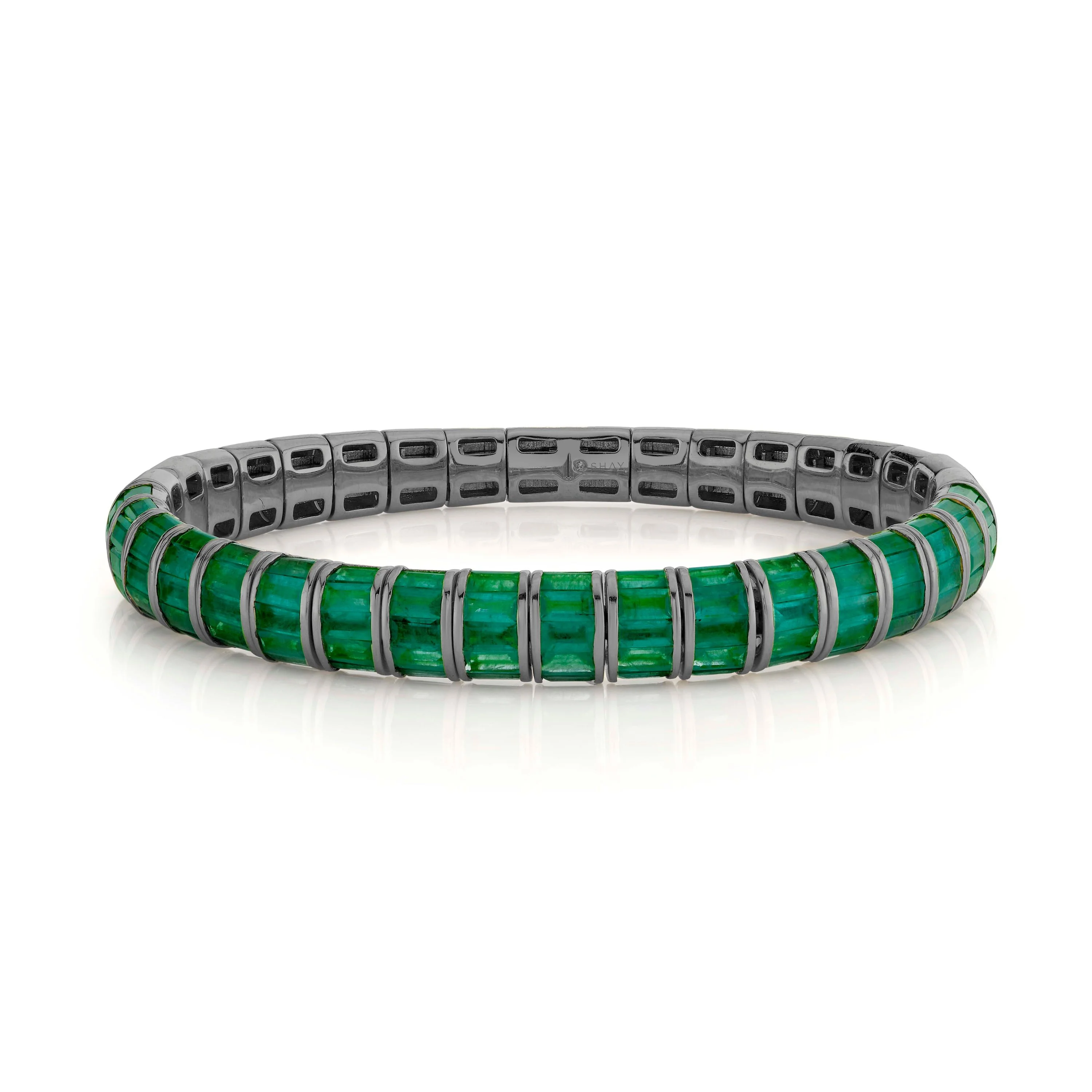 EMERALD BAGUETTE STRETCH BRACELET - Image 5