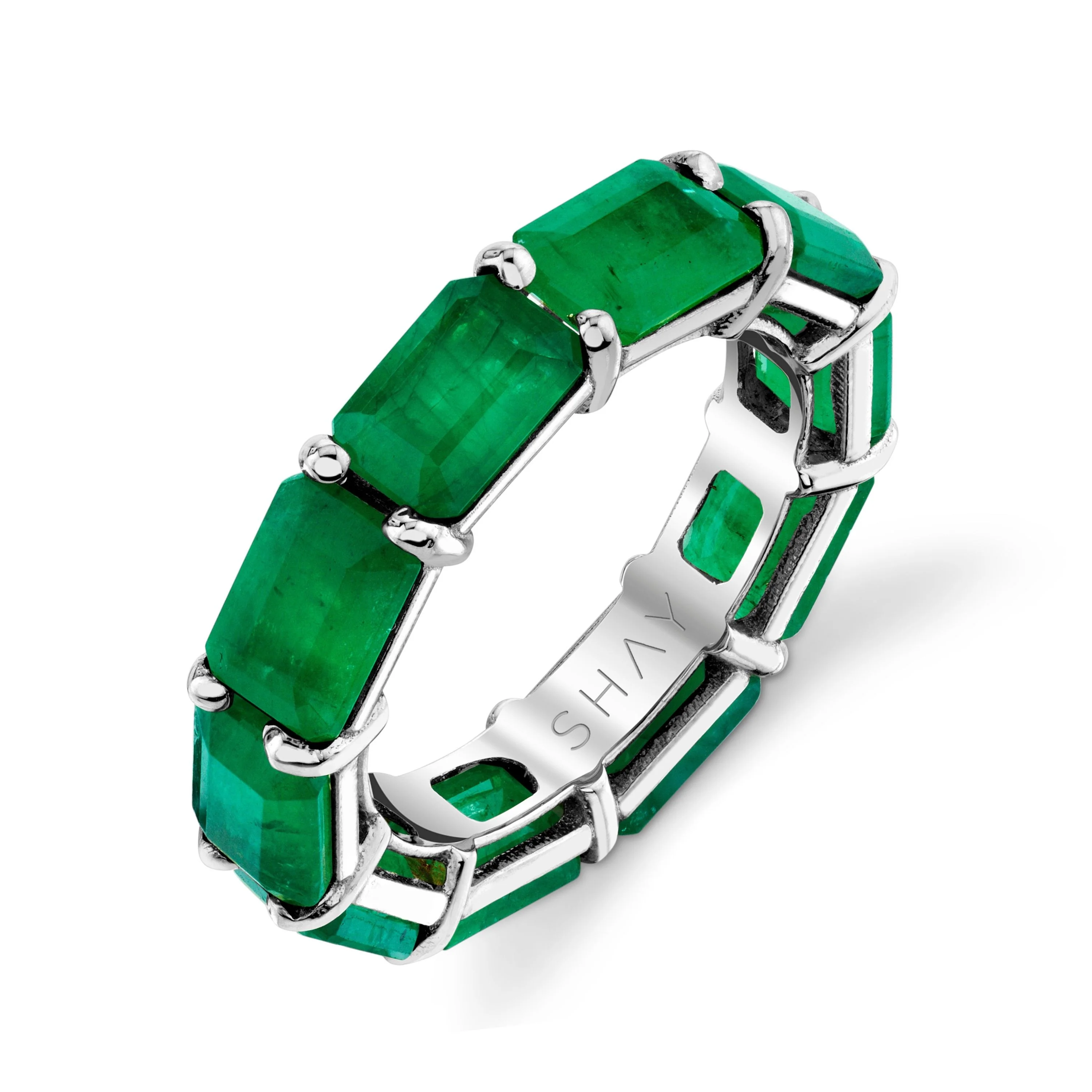 EMERALD EAST WEST ETERNITY BAND - Image 3