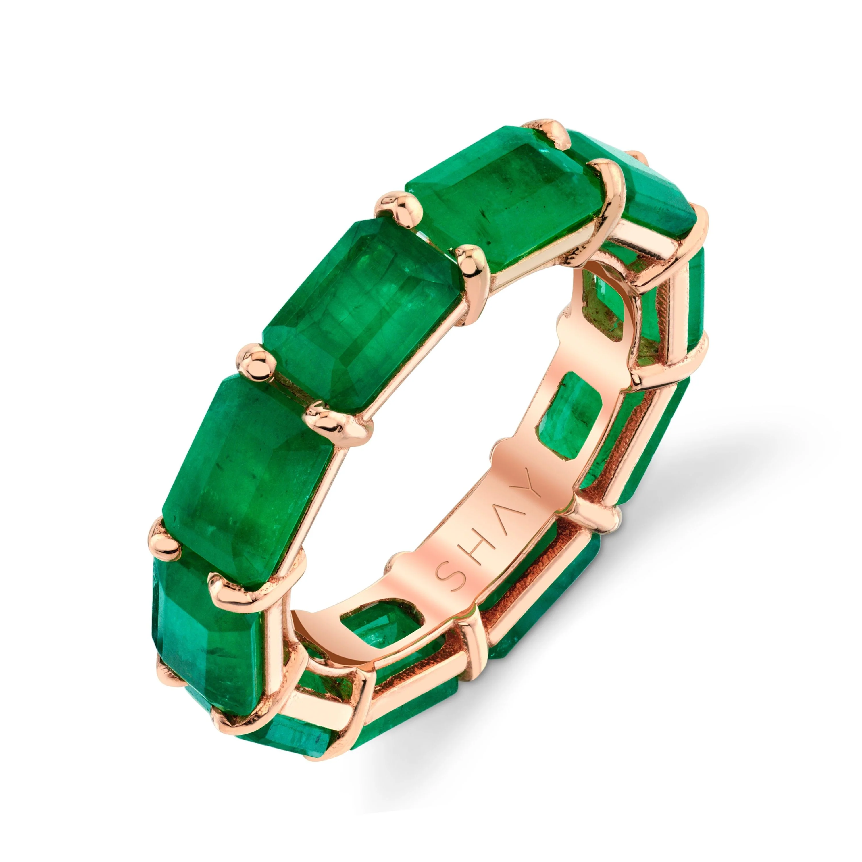 EMERALD EAST WEST ETERNITY BAND - Image 4