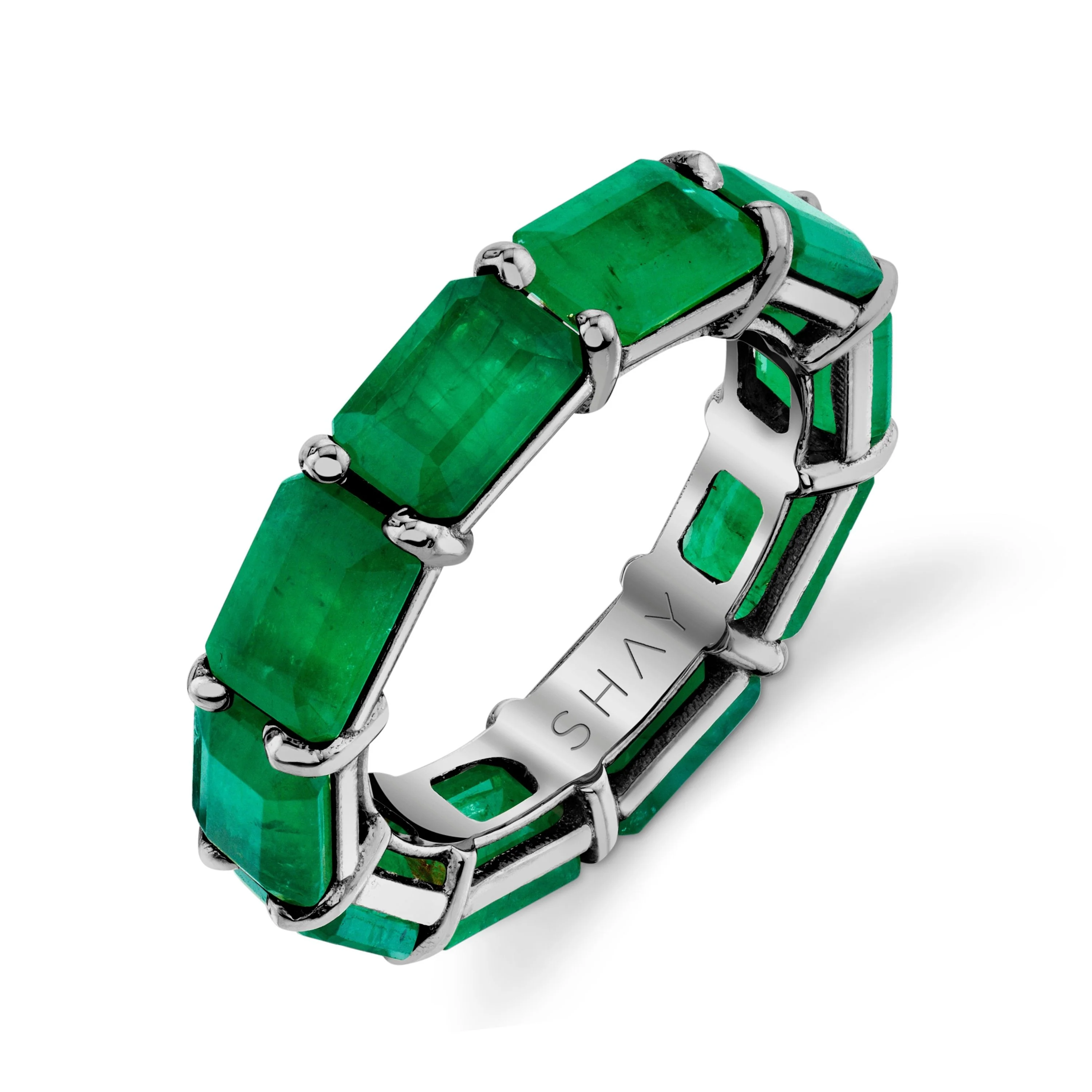 EMERALD EAST WEST ETERNITY BAND - Image 5