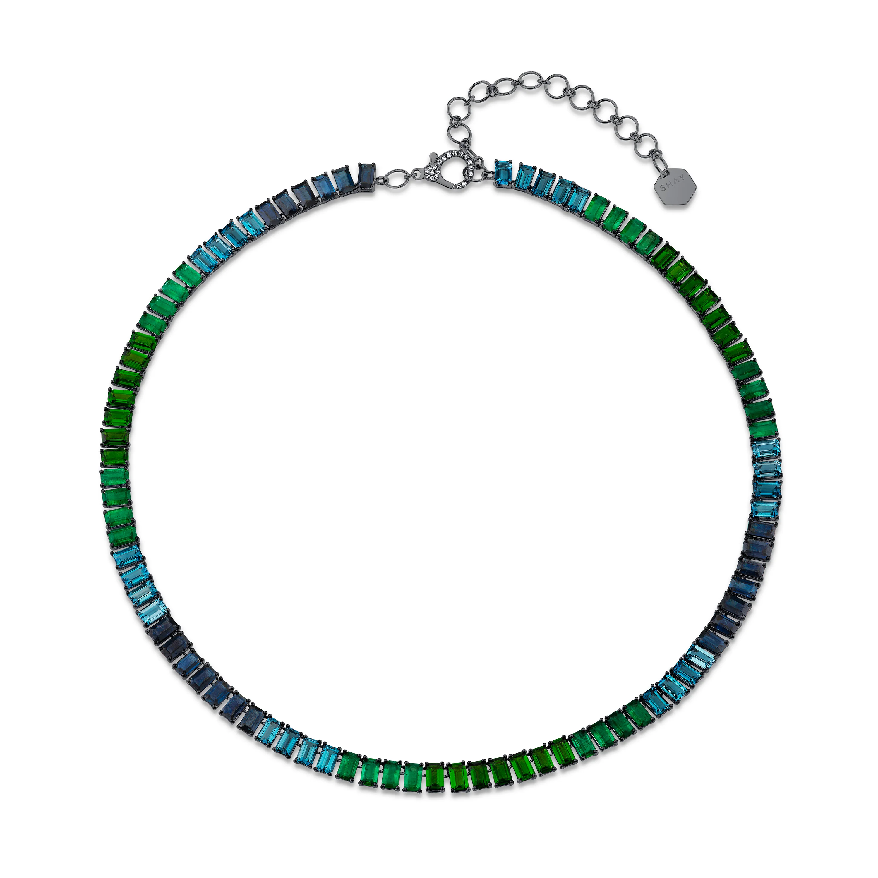 EMERALD OMBRE ETERNITY NECKLACE - Image 3