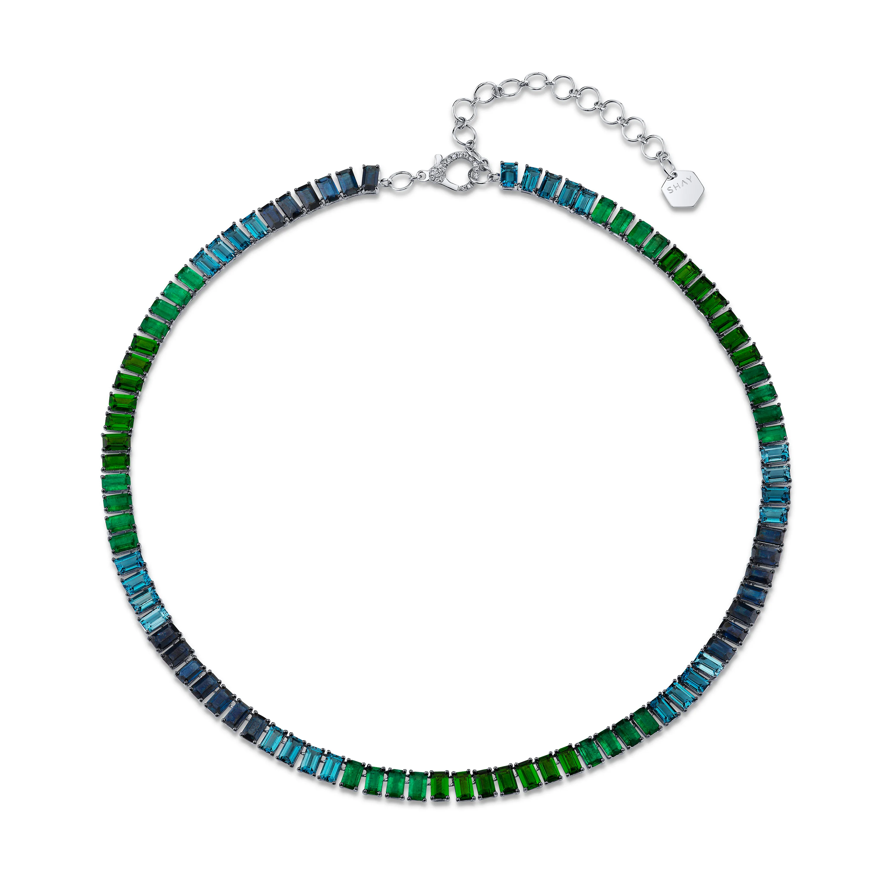 EMERALD OMBRE ETERNITY NECKLACE - Image 4